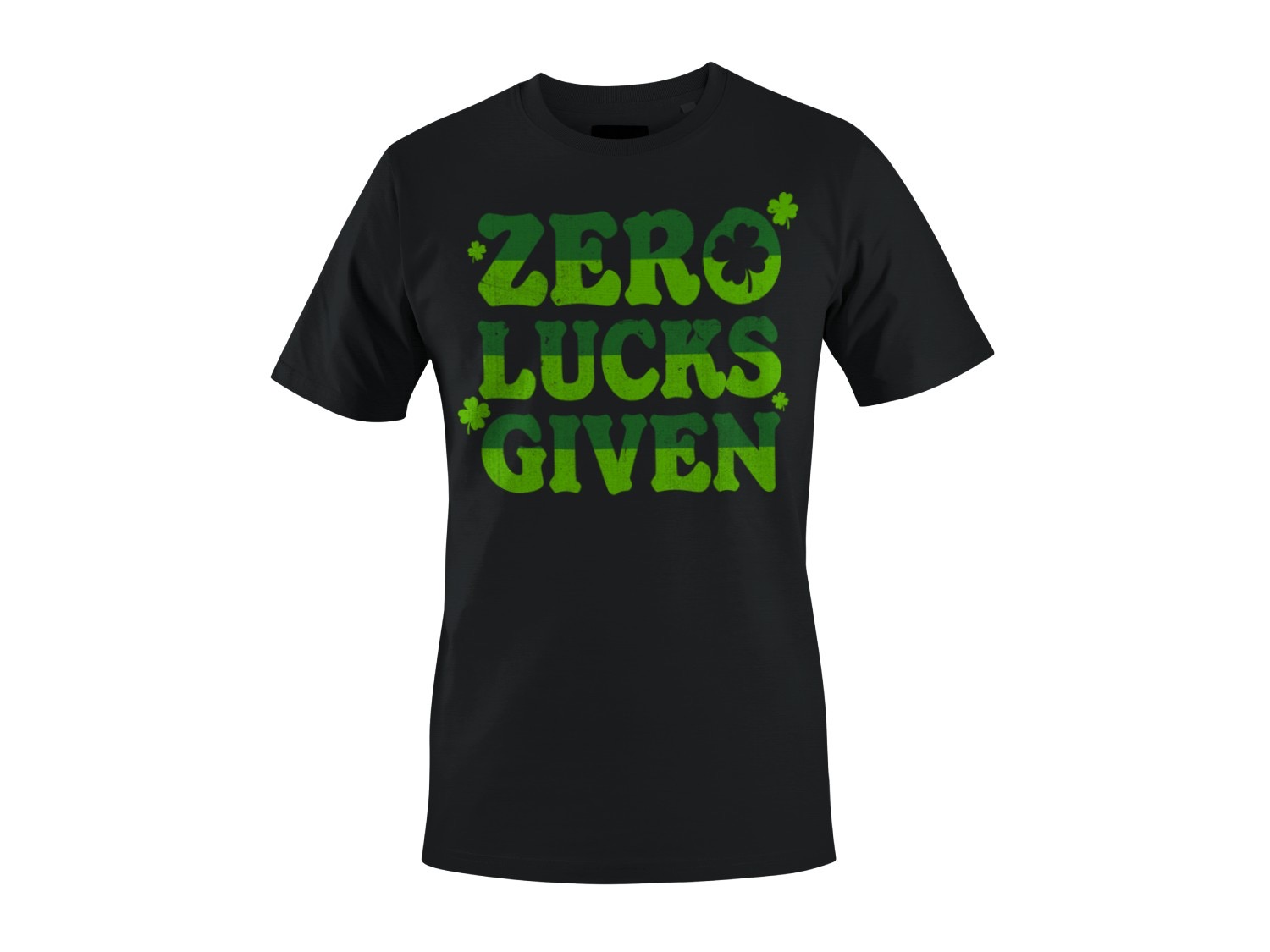 Zero Lucks Given Funny St. Patricks Day Shamrock Design Women's T-shirt - Picture 4 of 18