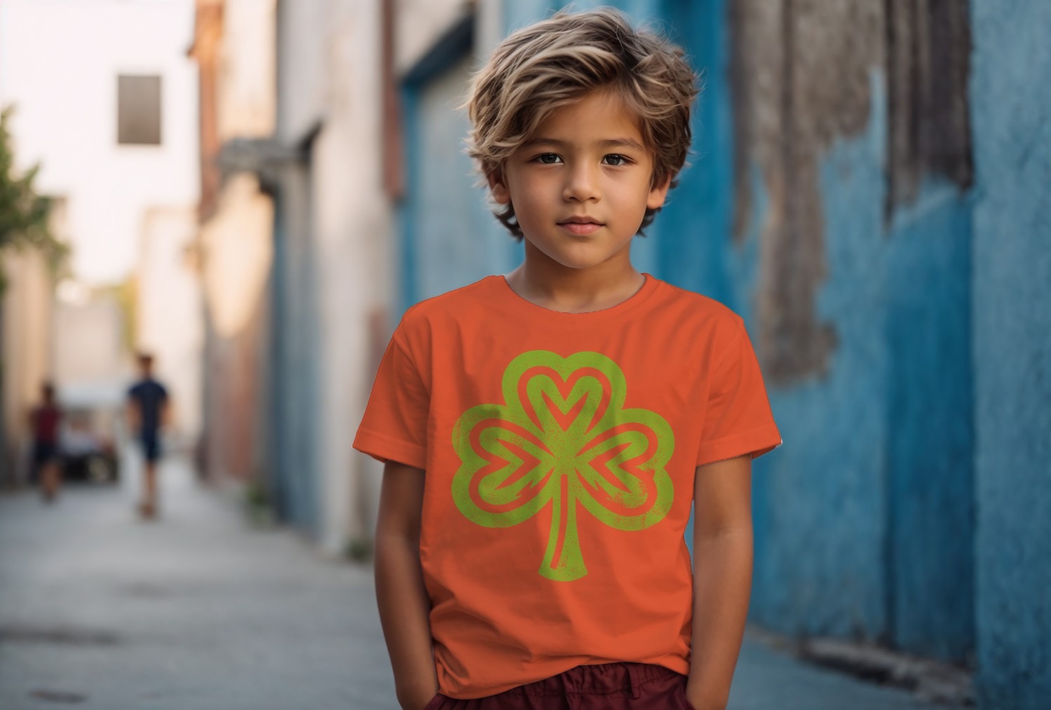 Heart-Shaped Shamrock St. Patricks Day Symbol of Luck Youth's T-shirt - Picture 11 of 15
