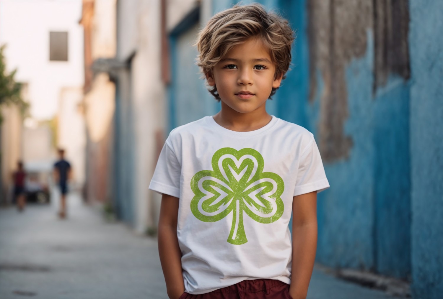 Heart-Shaped Shamrock St. Patricks Day Symbol of Luck Youth's T-shirt - Picture 14 of 15