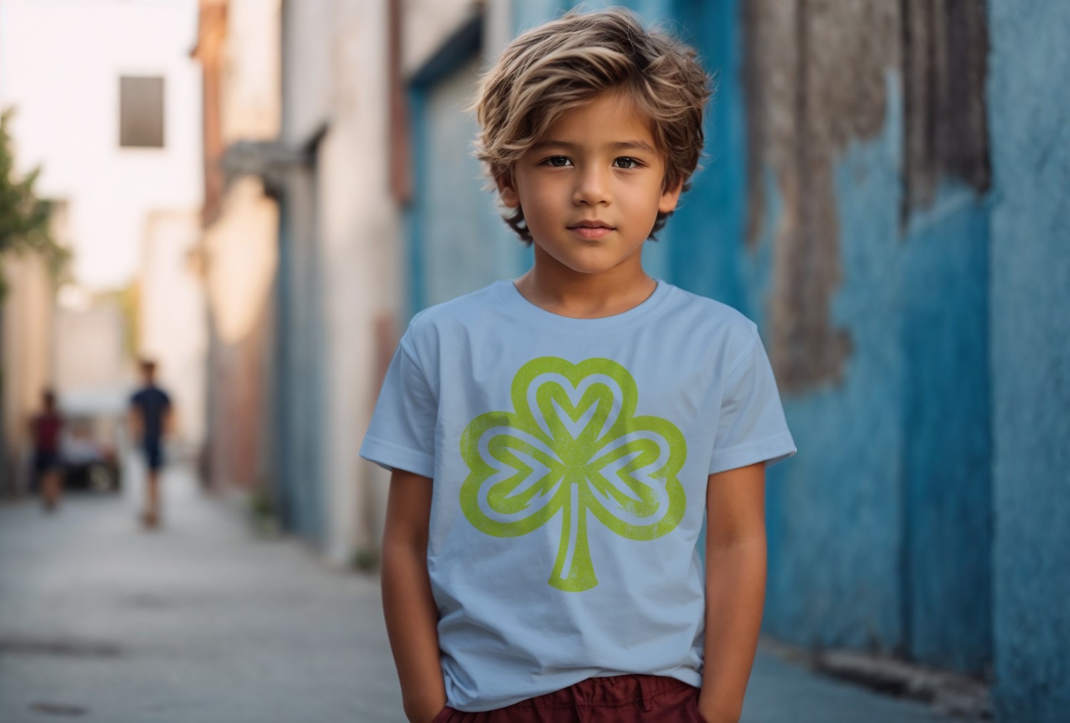 Heart-Shaped Shamrock St. Patricks Day Symbol of Luck Youth's T-shirt - Picture 8 of 15