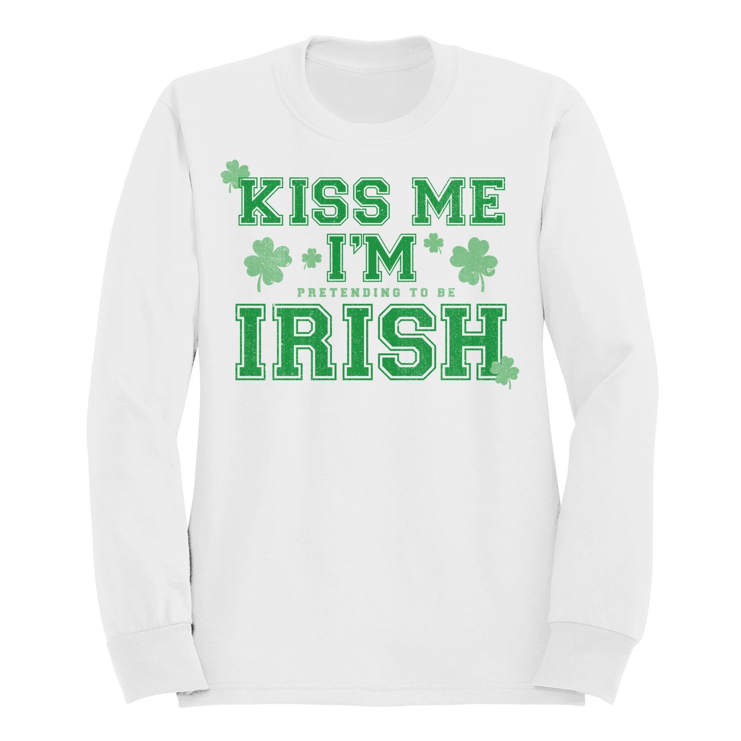 Lustiges Damen-Sweatshirt Kiss Me Im Pretending to Be Irish St. Patricks Day - Bild 16 von 18