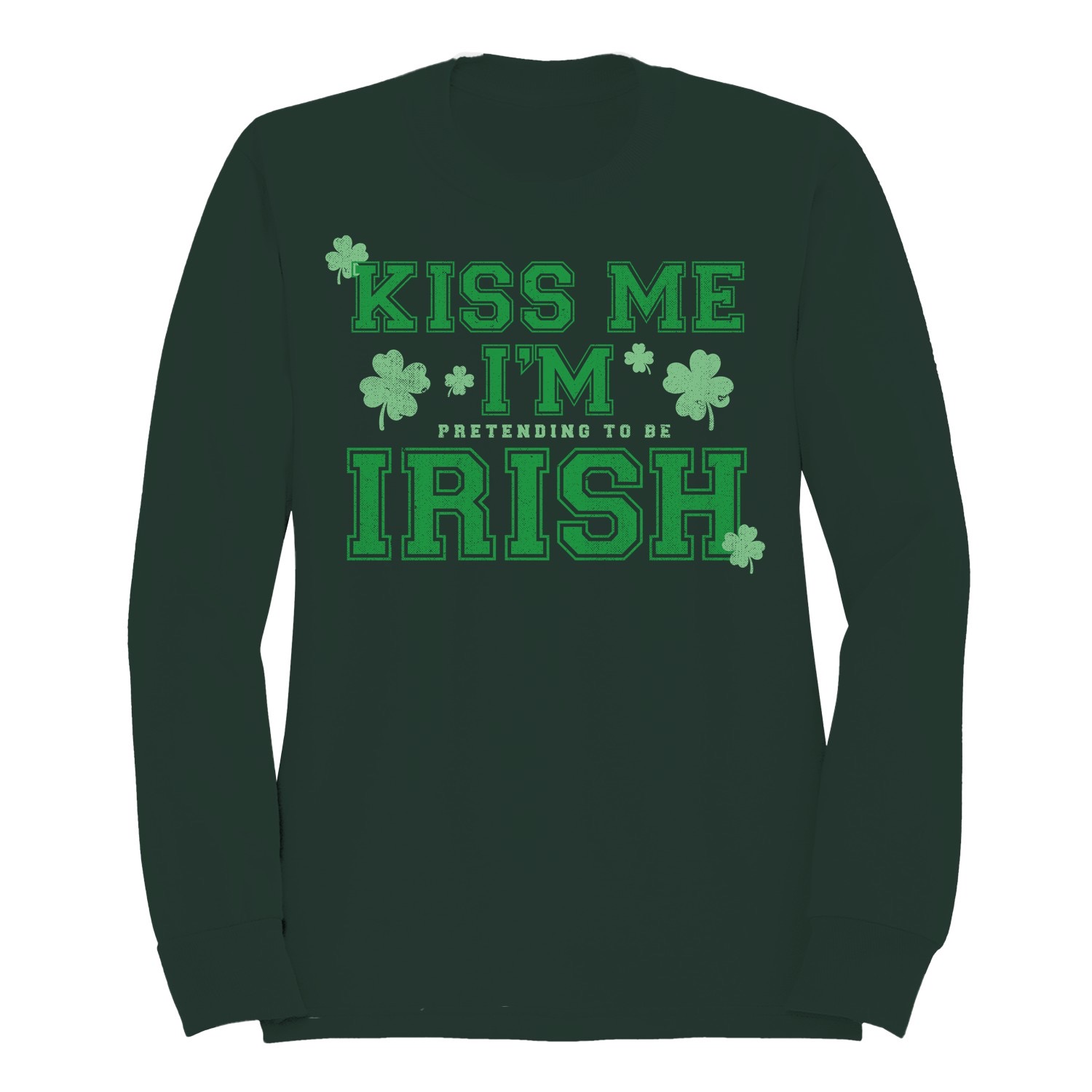 Lustiges Damen-Sweatshirt Kiss Me Im Pretending to Be Irish St. Patricks Day - Bild 7 von 18
