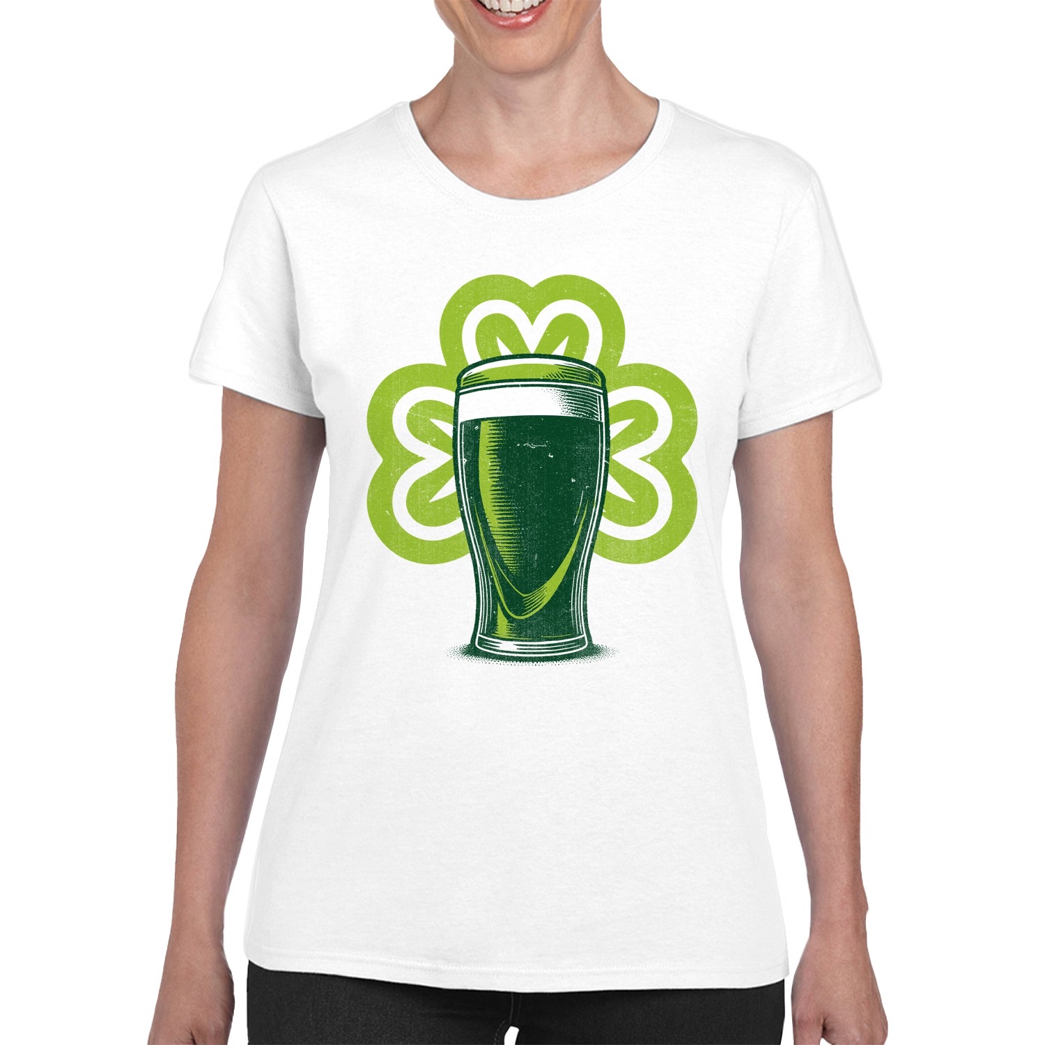Shamrock and Pint Classic St. Patricks Day Bier Design Damen T-Shirt - Bild 17 von 18