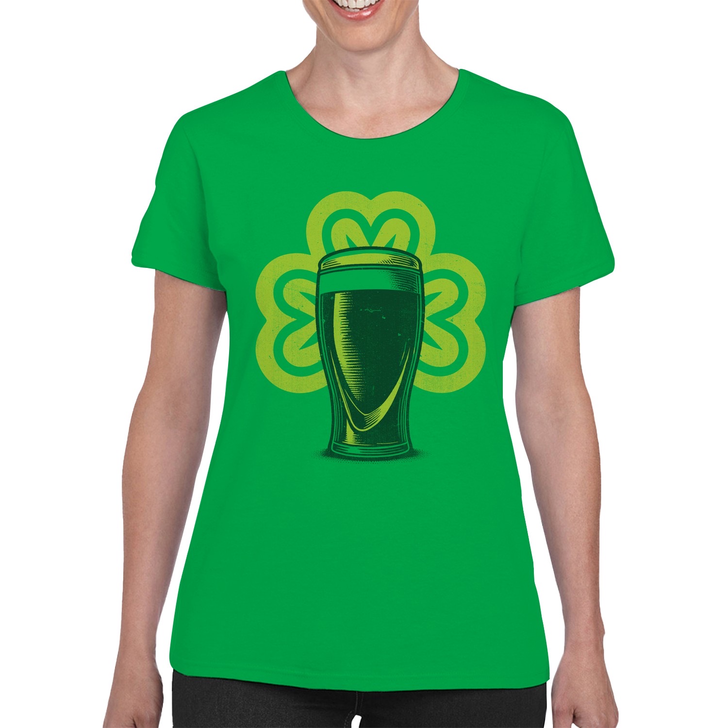 Shamrock and Pint Classic St. Patricks Day Bier Design Damen T-Shirt - Bild 11 von 18