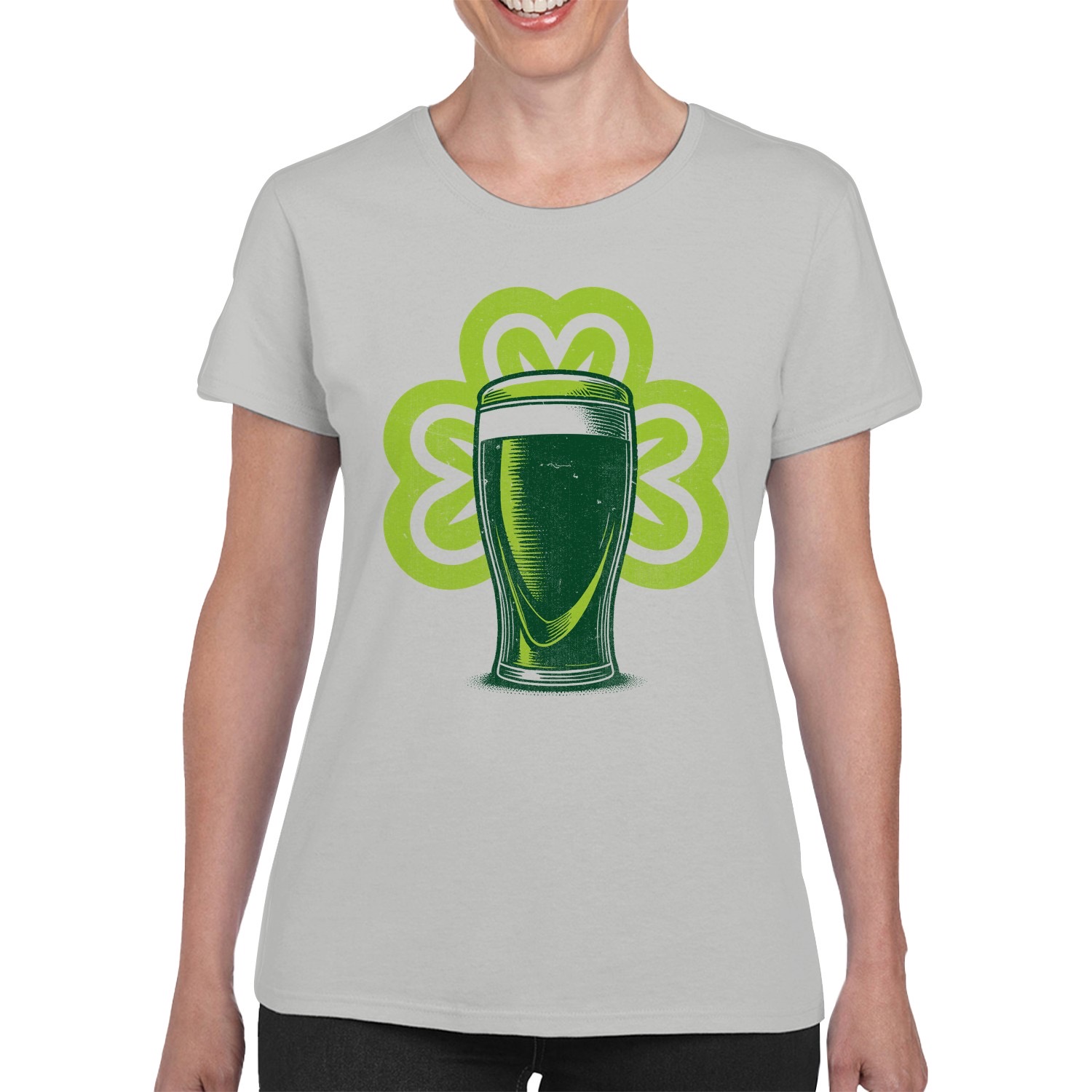 Shamrock and Pint Classic St. Patricks Day Bier Design Damen T-Shirt - Bild 8 von 18