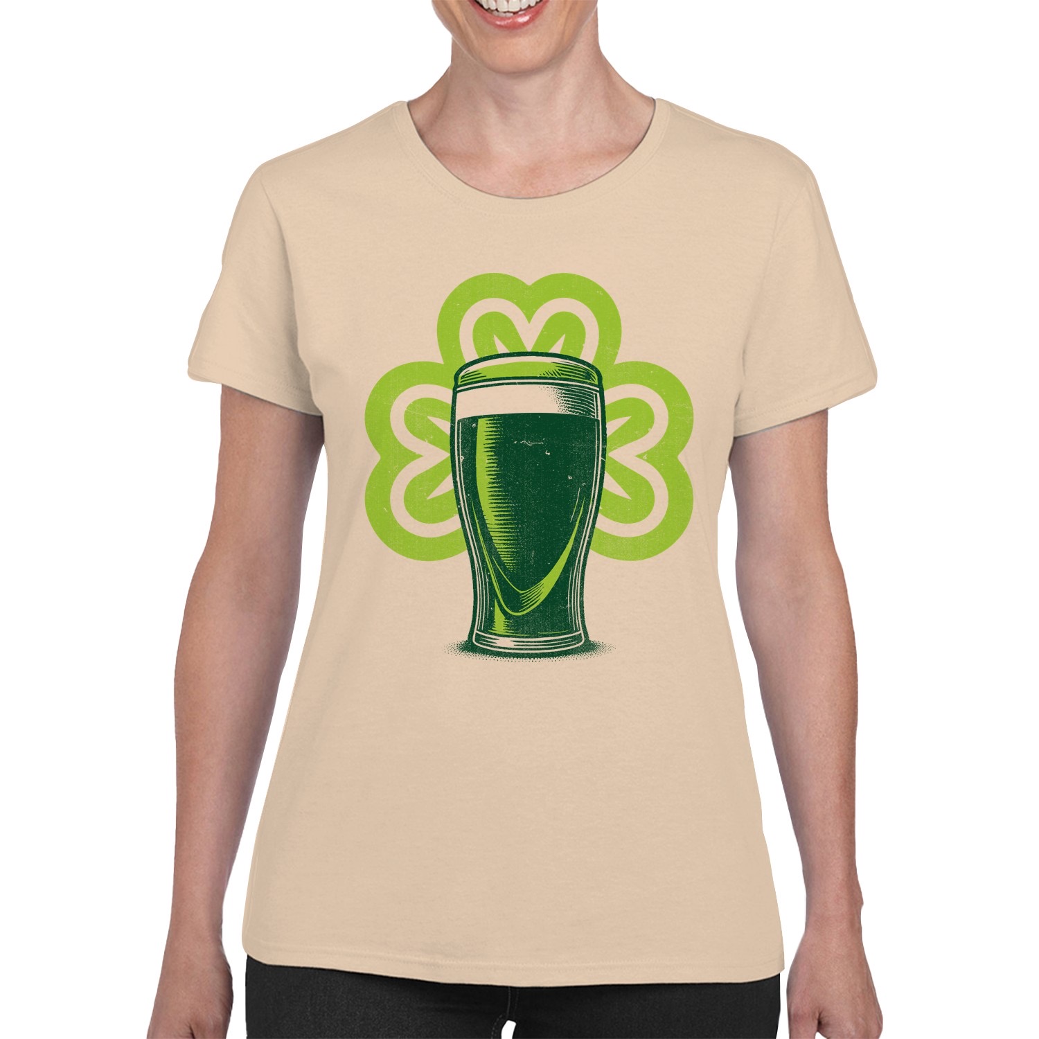 Shamrock and Pint Classic St. Patricks Day Bier Design Damen T-Shirt - Bild 14 von 18