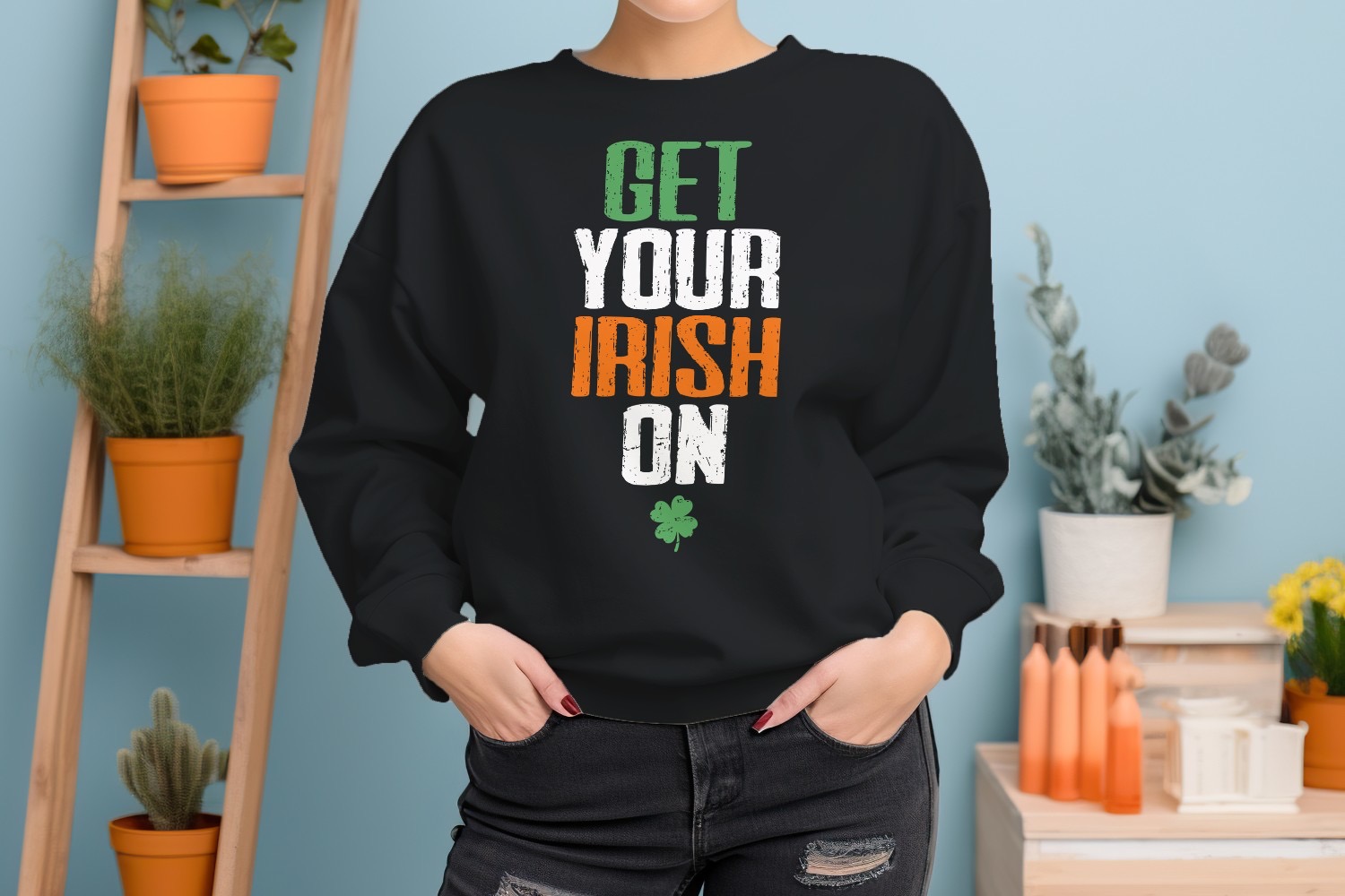 Get Your Irish On St. Patricks Day Celebration Design Damen Sweatshirt - Bild 5 von 15