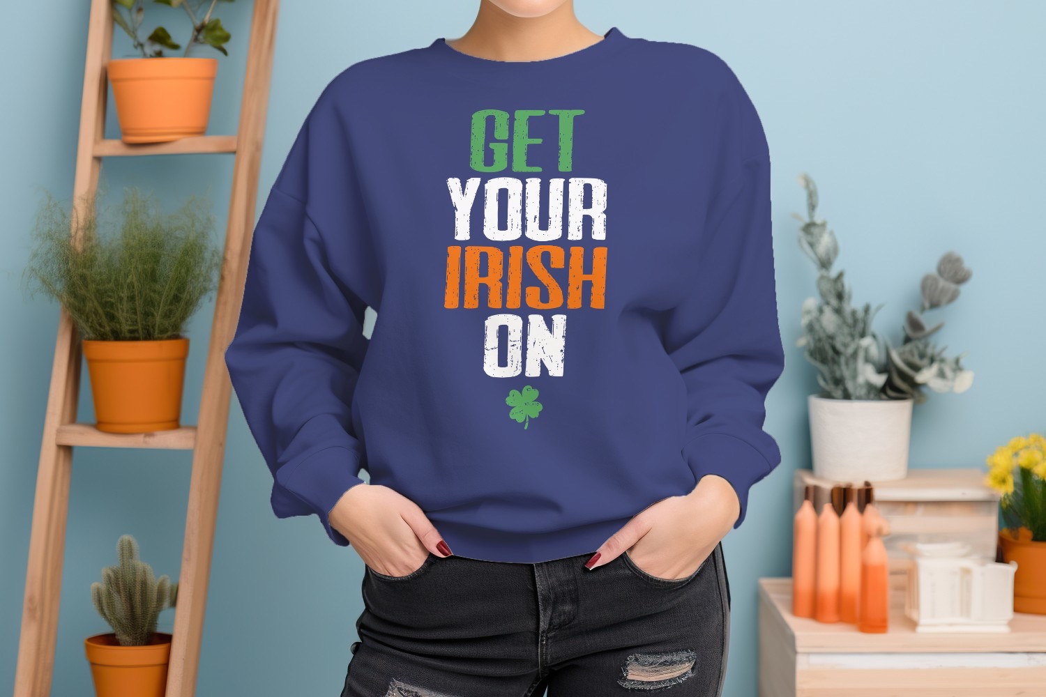 Get Your Irish On St. Patricks Day Celebration Design Damen Sweatshirt - Bild 14 von 15