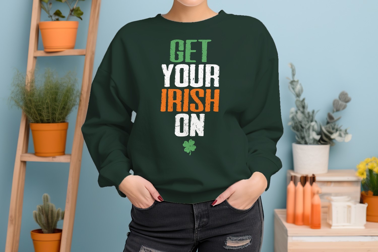 Get Your Irish On St. Patricks Day Celebration Design Damen Sweatshirt - Bild 8 von 15