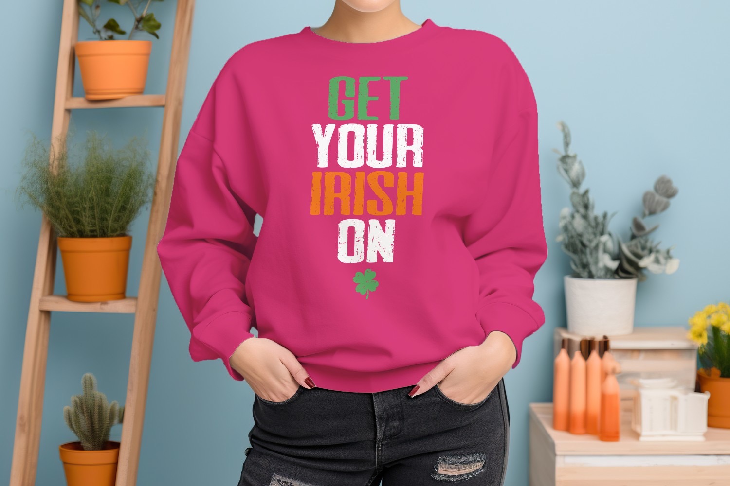 Get Your Irish On St. Patricks Day Celebration Design Damen Sweatshirt - Bild 11 von 15