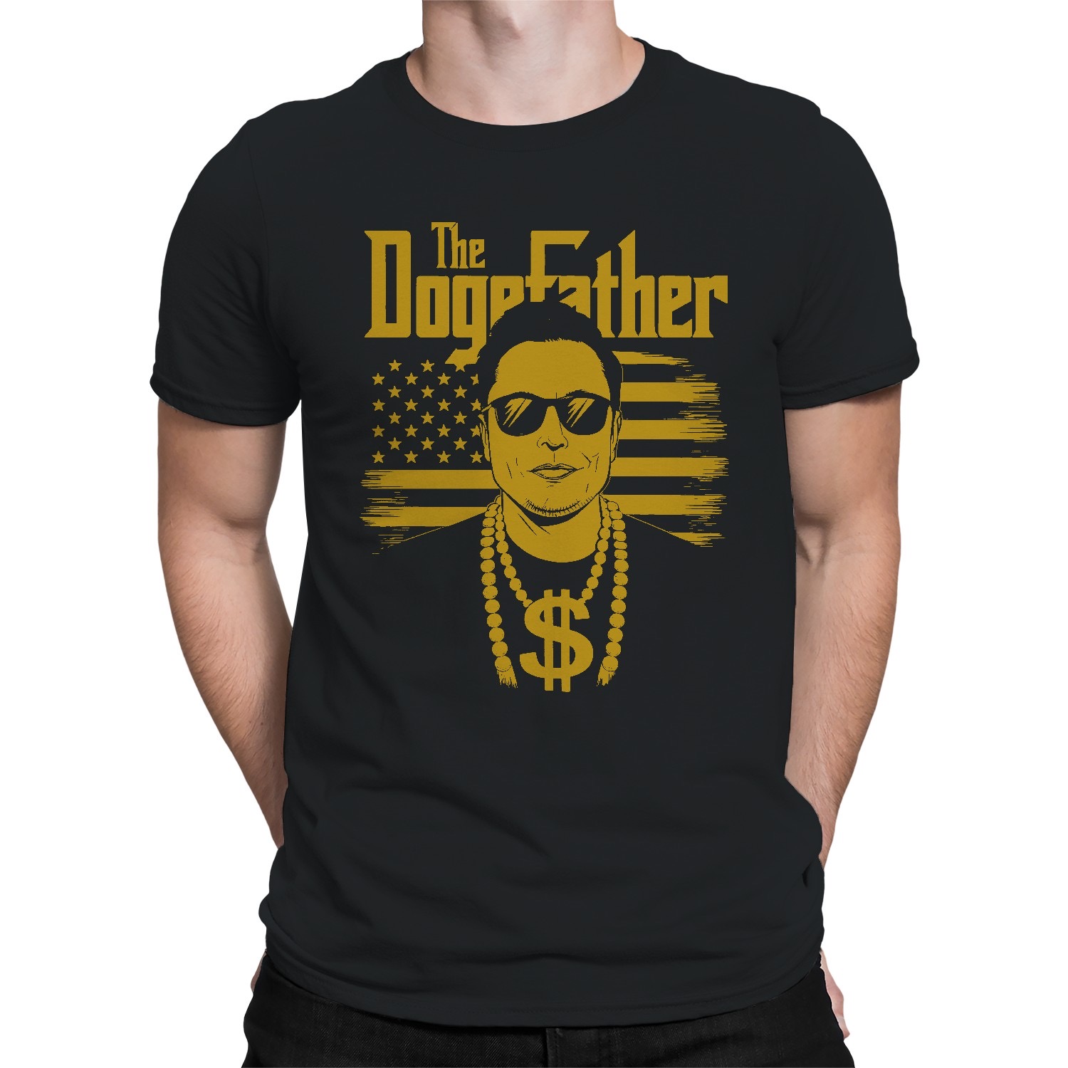 The Dogefather Elon Musk Crypto Parody Herren T-Shirt - Bild 5 von 6