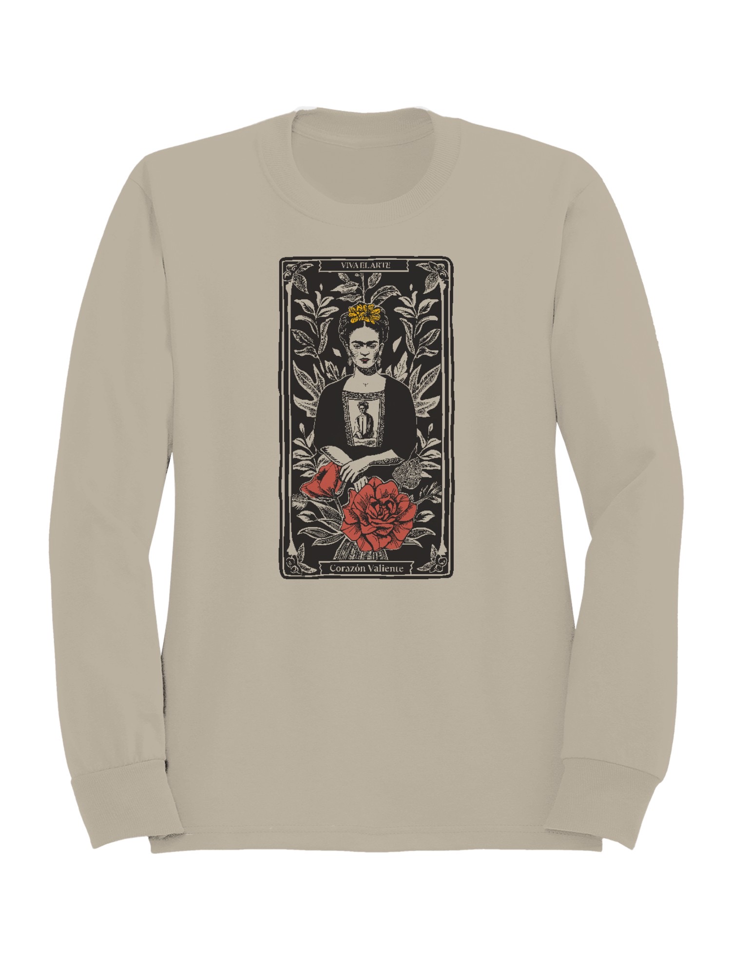 Frida Kahlo Artistic Tribute to a Brave Heart Women's Sweatshirt - Picture 7 of 12