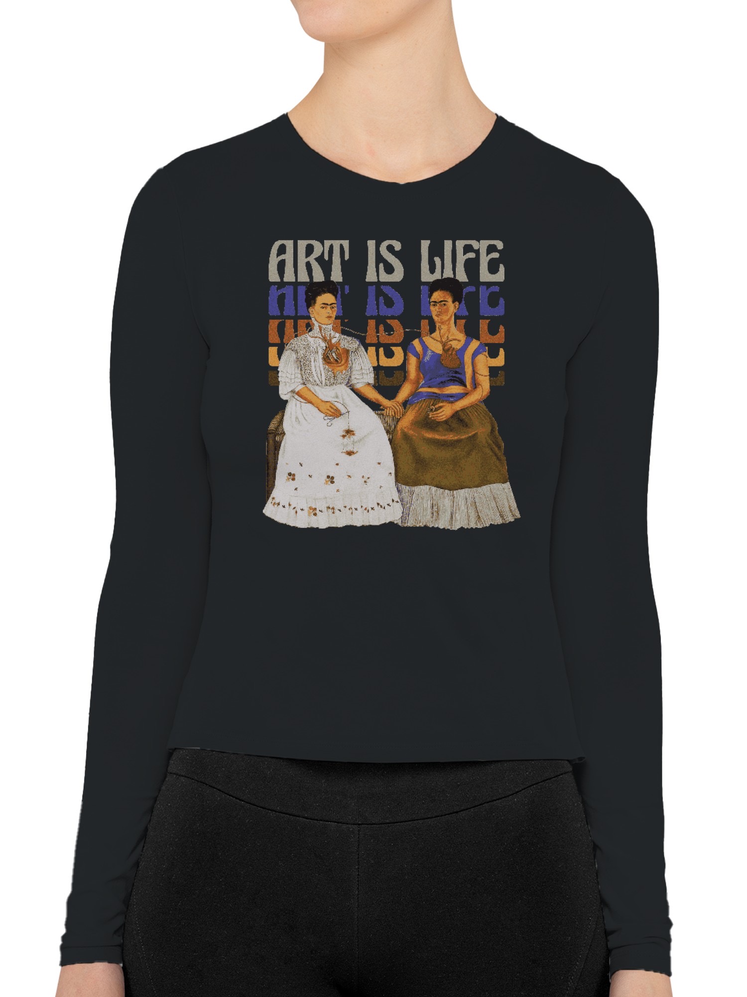 Frida Kahlo Art is Life: Duality Women's Long Sleeve - Picture 5 of 15