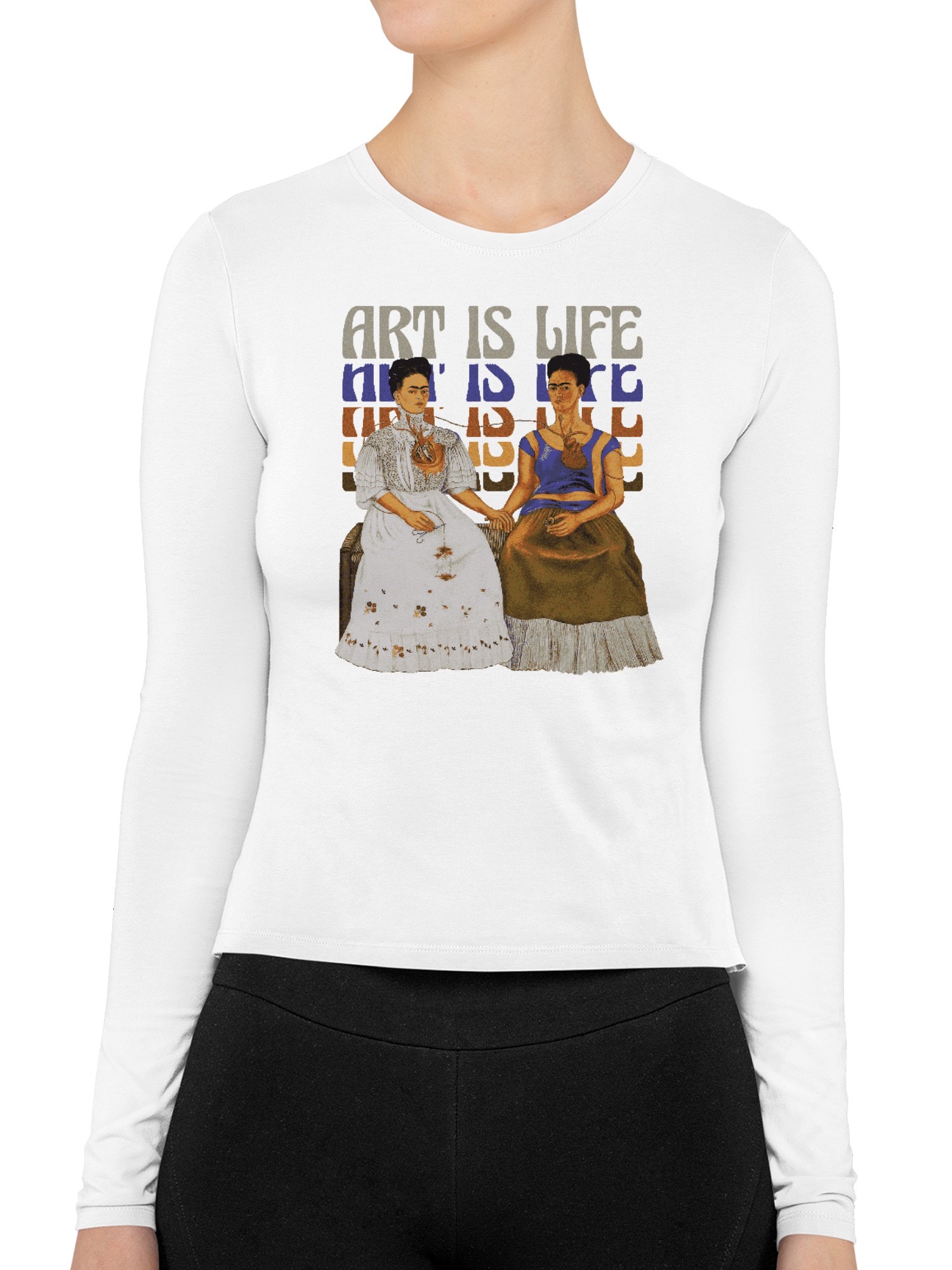 Frida Kahlo Art is Life: Duality Women's Long Sleeve - Picture 14 of 15
