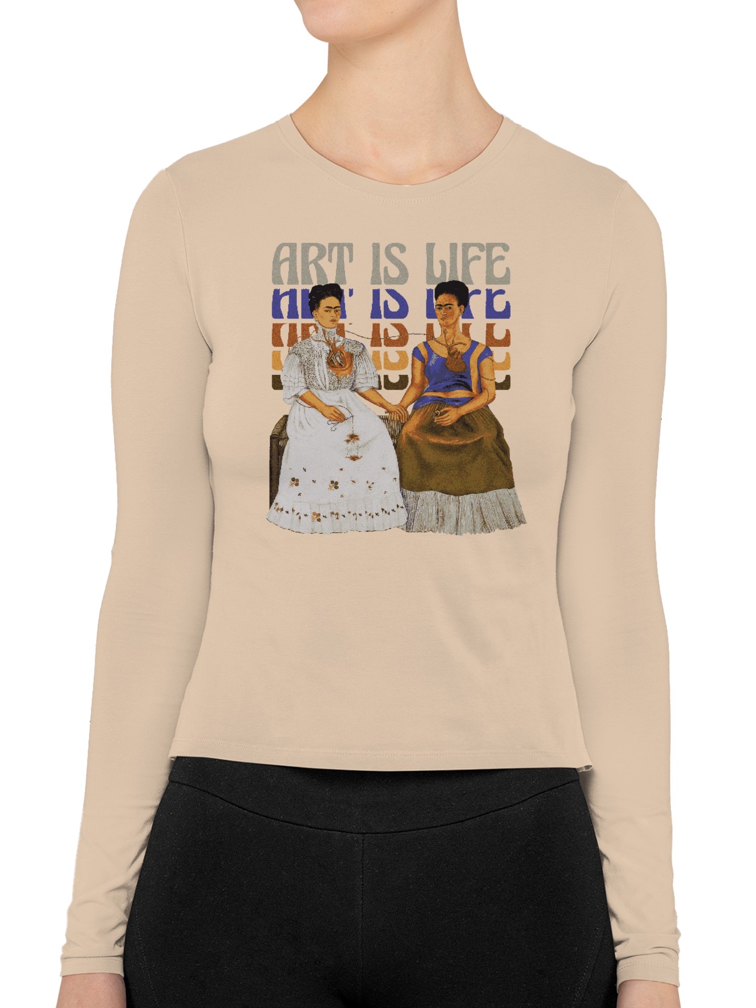 Frida Kahlo Art is Life: Duality Women's Long Sleeve - Picture 11 of 15