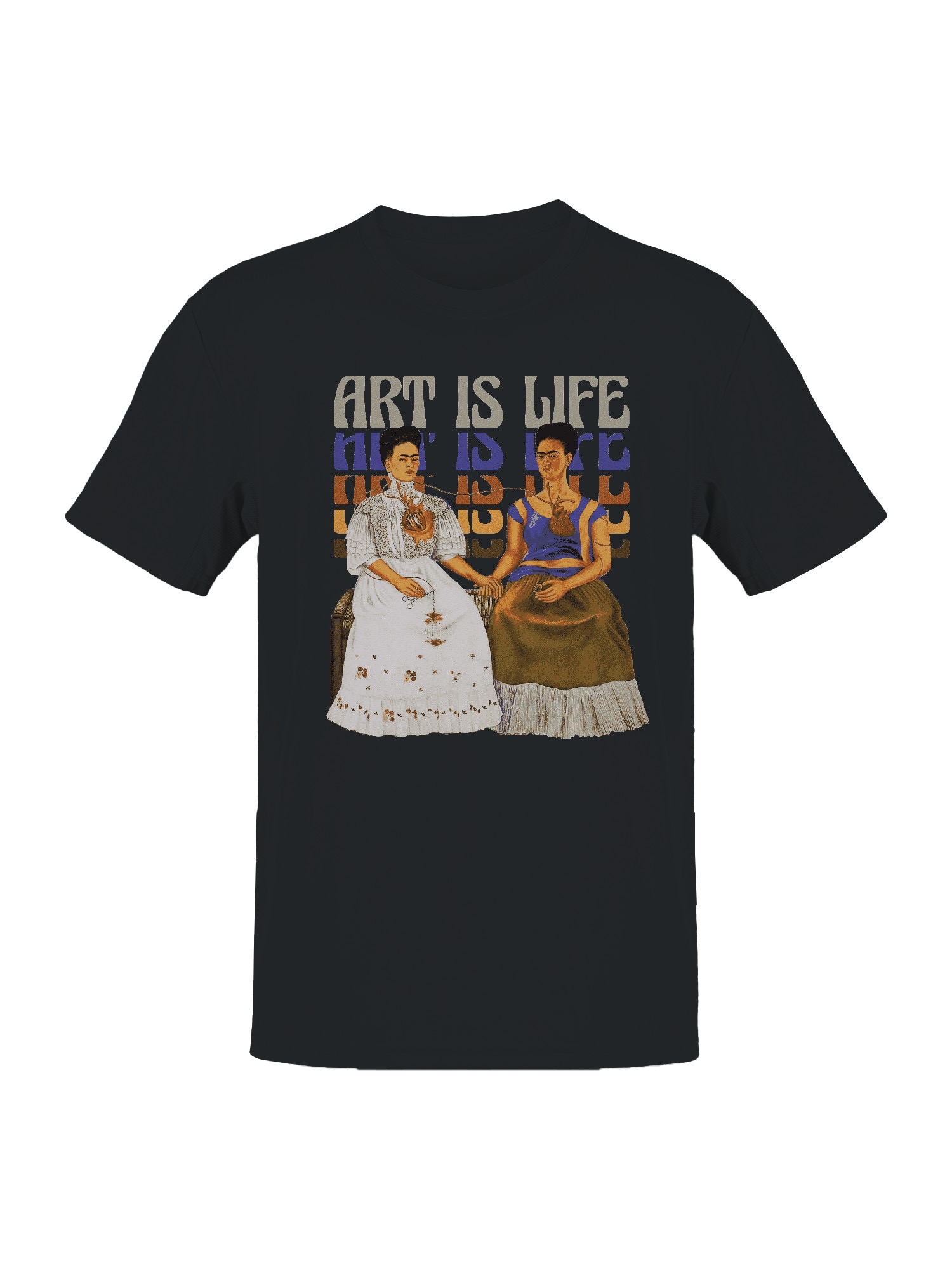Frida Kahlo Art is Life: Duality Women's T-shirt - Picture 4 of 12