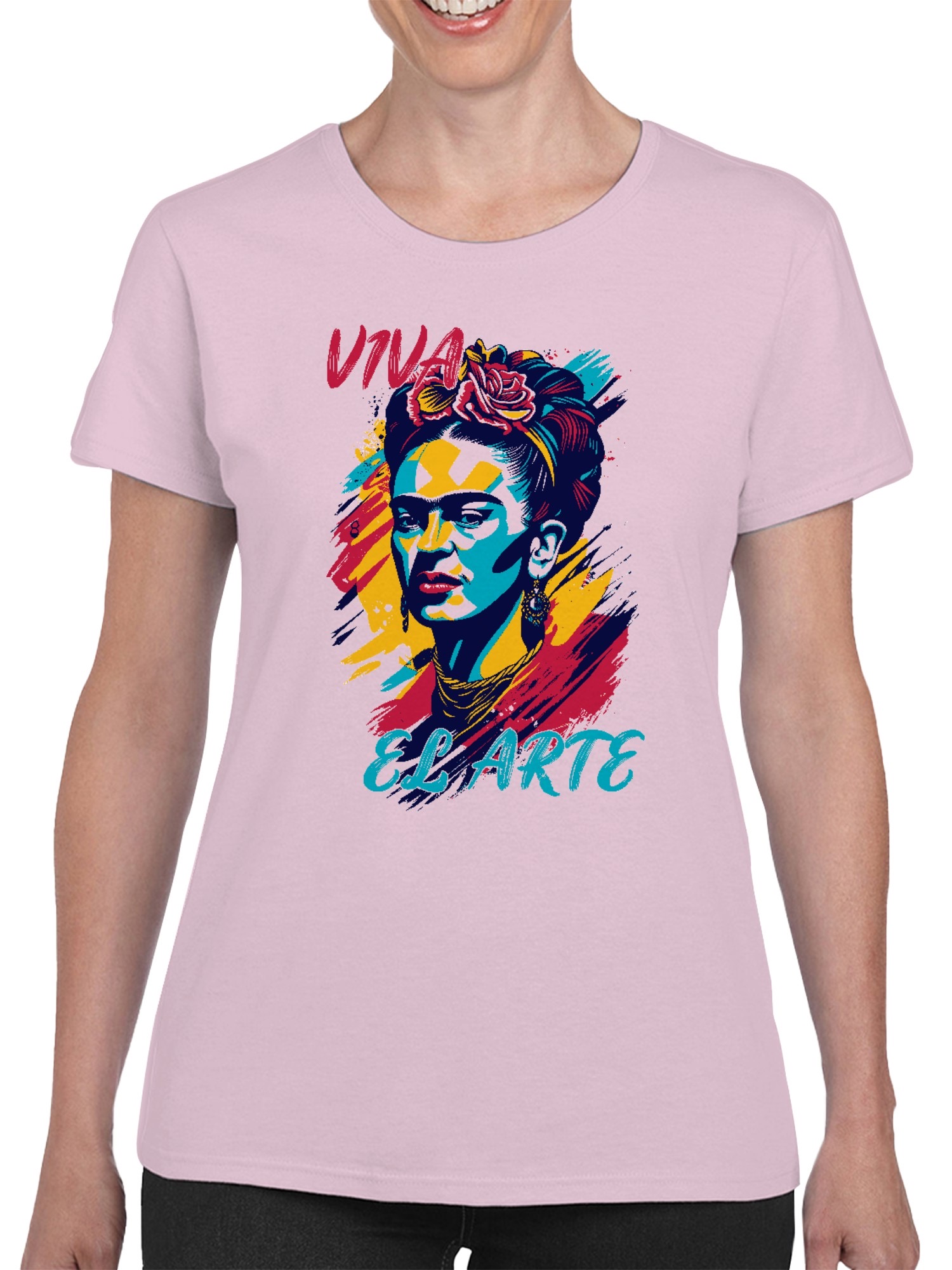 Frida Kahlo Vibrant Art Tribute Women's T-shirt - Picture 5 of 12