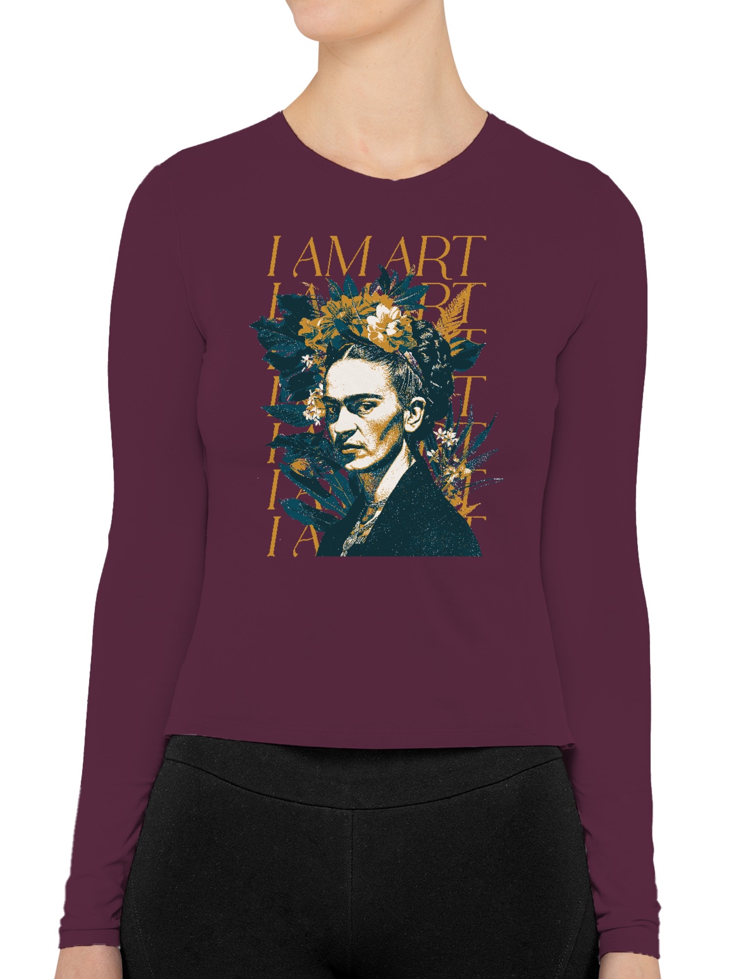 Frida Kahlo Empowered Artistry Damen Langarmshirt - Bild 8 von 15