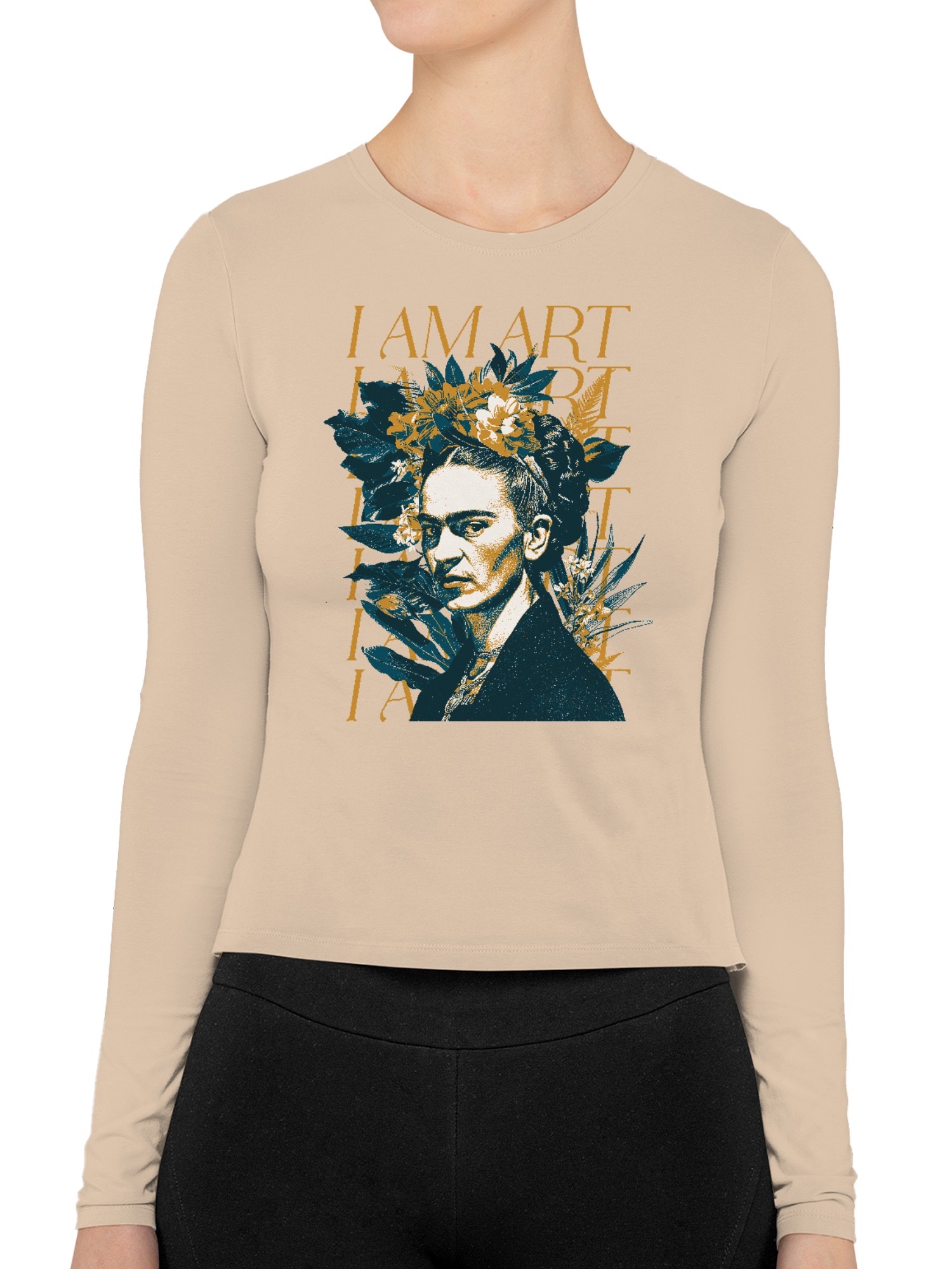 Frida Kahlo Empowered Artistry Damen Langarmshirt - Bild 11 von 15