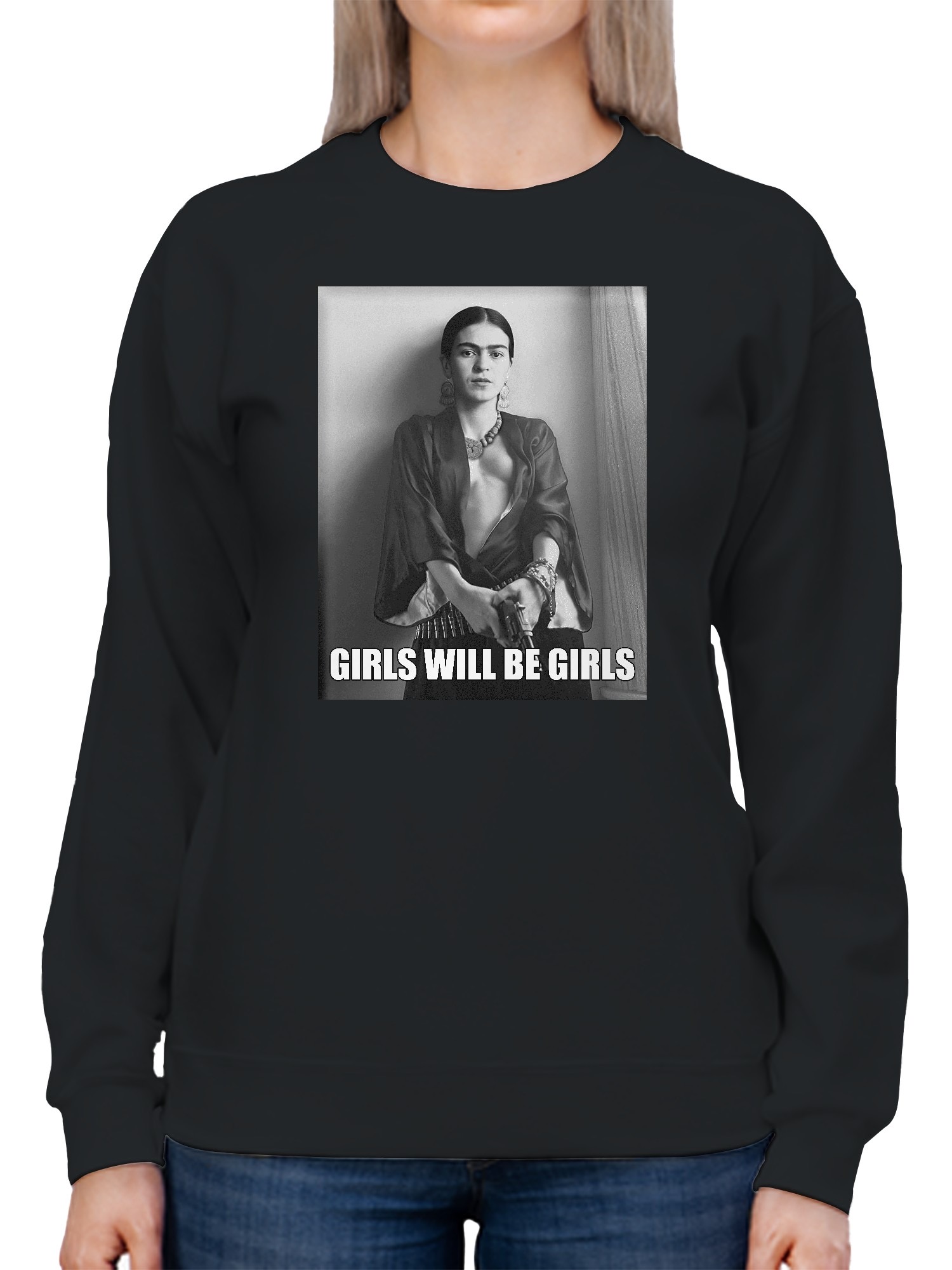 Frida Kahlo Empowered Elegance Women's Sweatshirt - Picture 5 of 15