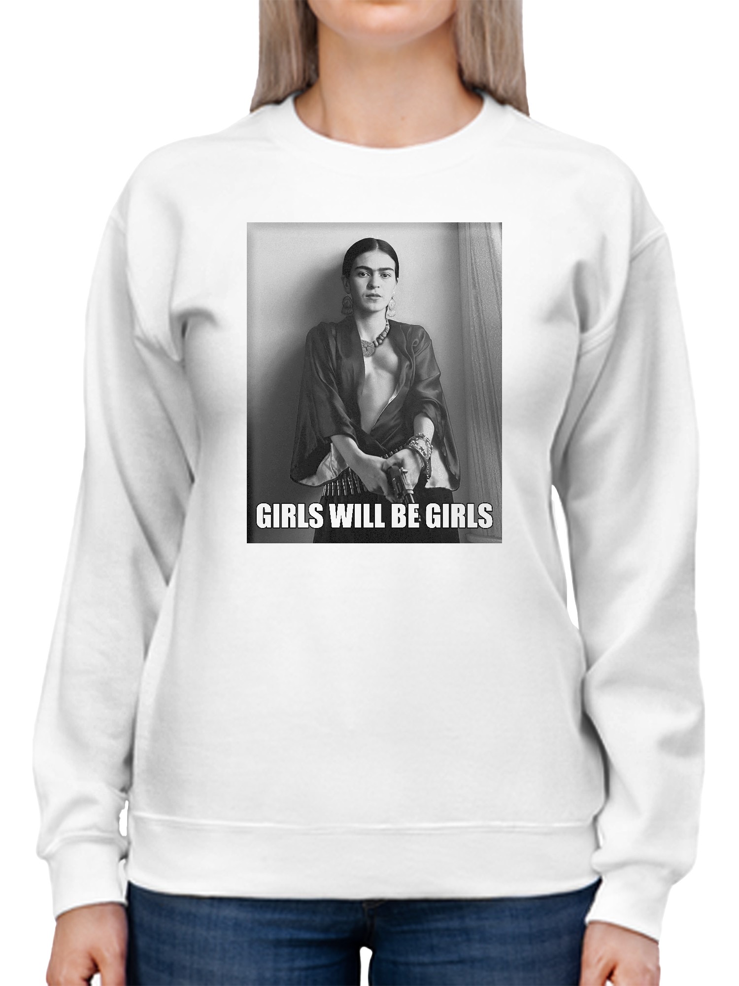Frida Kahlo Empowered Elegance Women's Sweatshirt - Picture 14 of 15