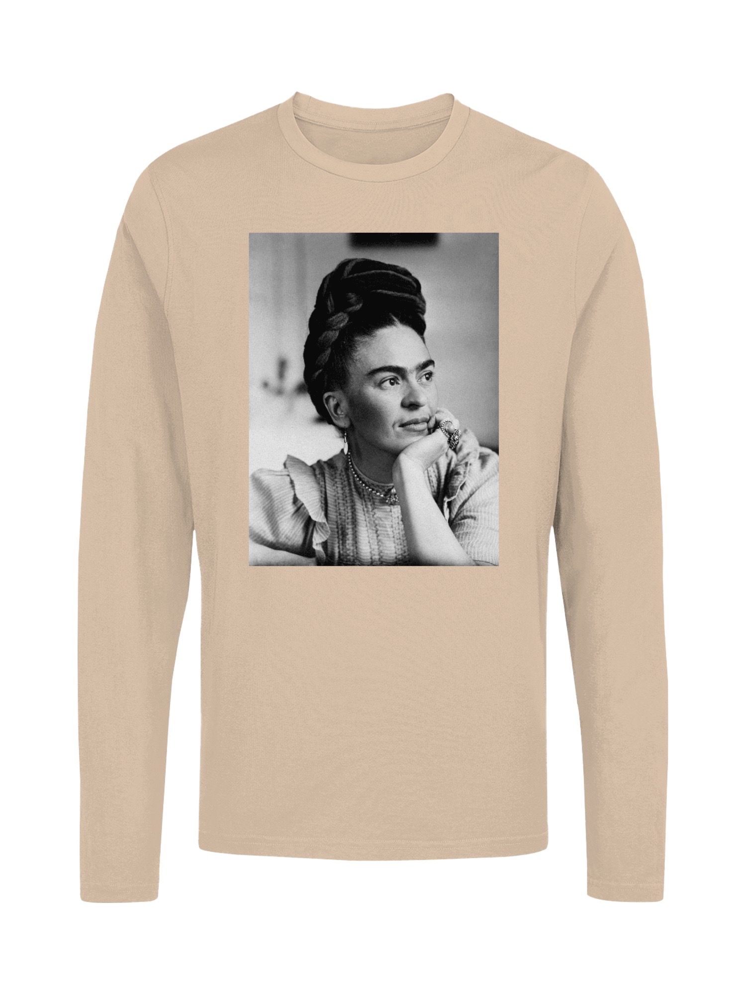 Frida Kahlo Reflective Portrait of a Woman with Braided Hair Women's Long Sleeve - Picture 10 of 15
