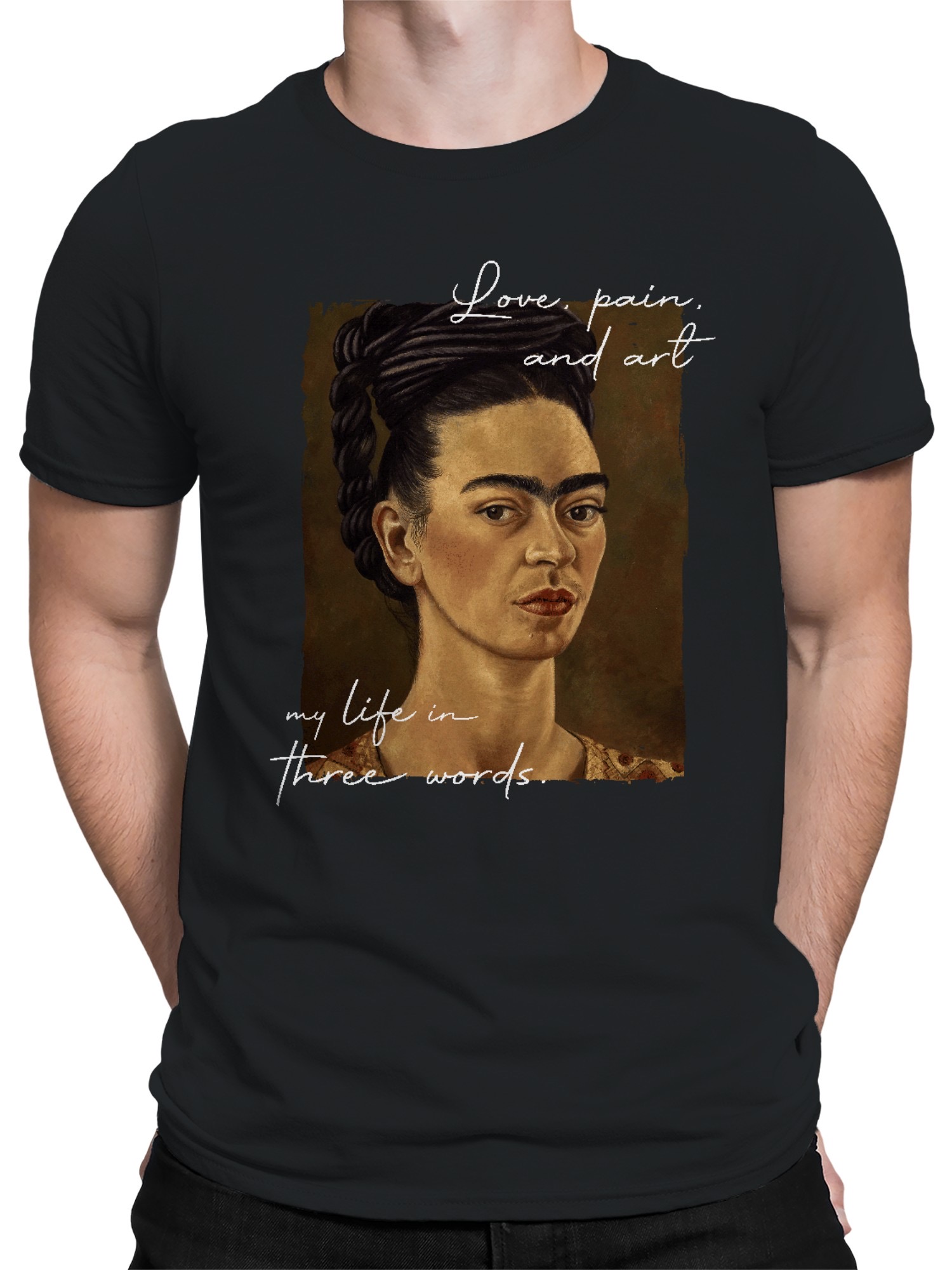 Camiseta para hombre Frida Kahlo Expresión de Tormento Interior y Belleza - Imagen 5 de 15