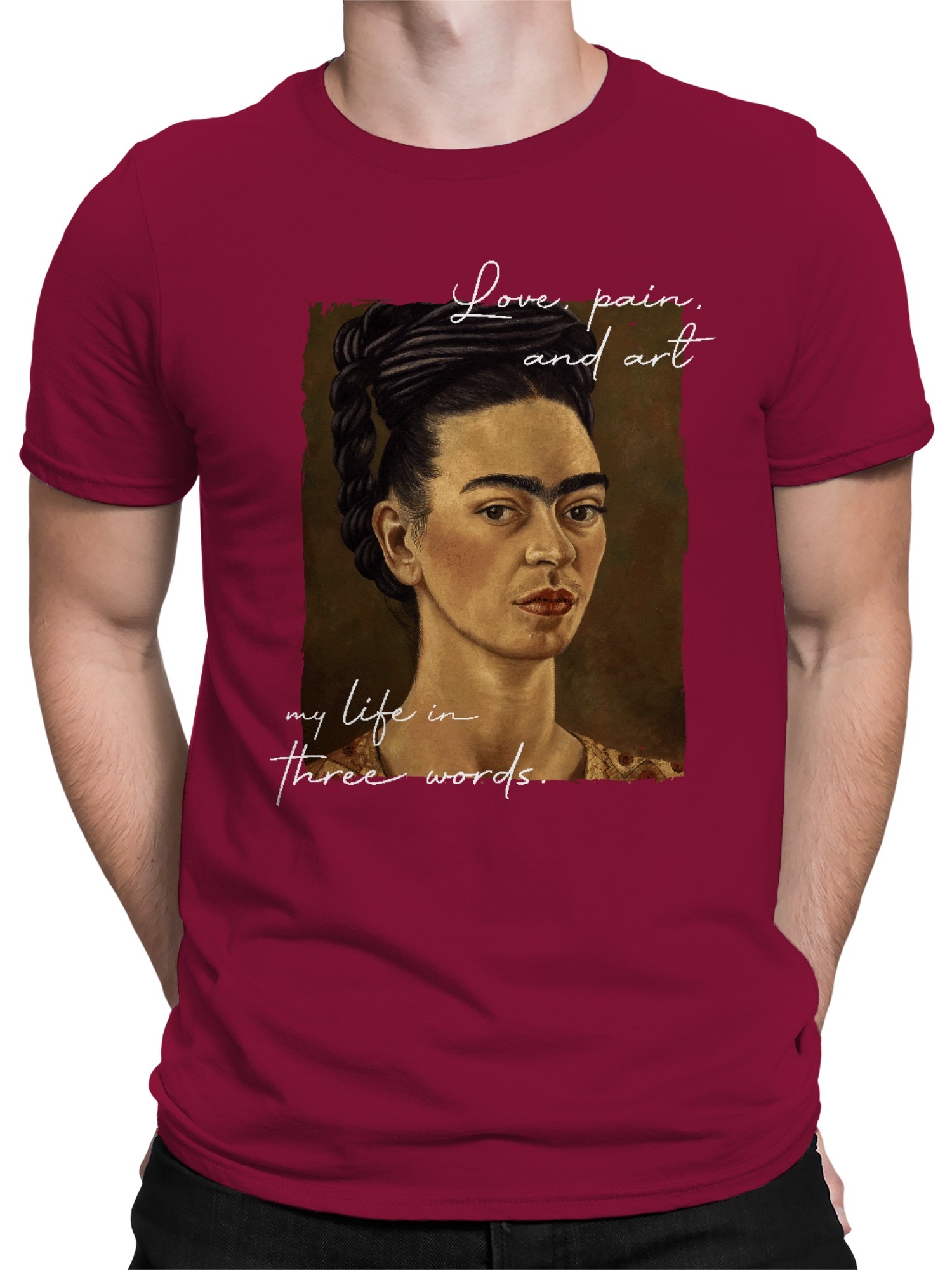 Camiseta para hombre Frida Kahlo Expresión de Tormento Interior y Belleza - Imagen 8 de 15