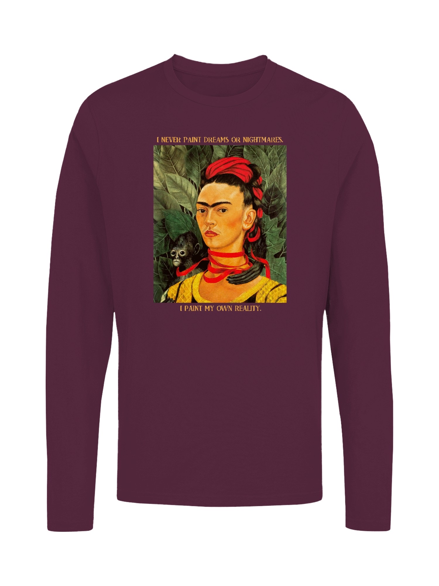 Frida Kahlo Artistic Self-Expression and Reality Women's Long Sleeve - Picture 7 of 12