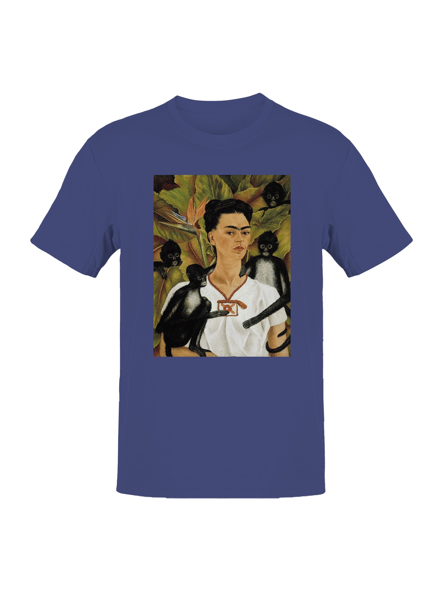 Camiseta para mujer Frida Kahlo mujer con monos en un entorno tropical - Imagen 10 de 15