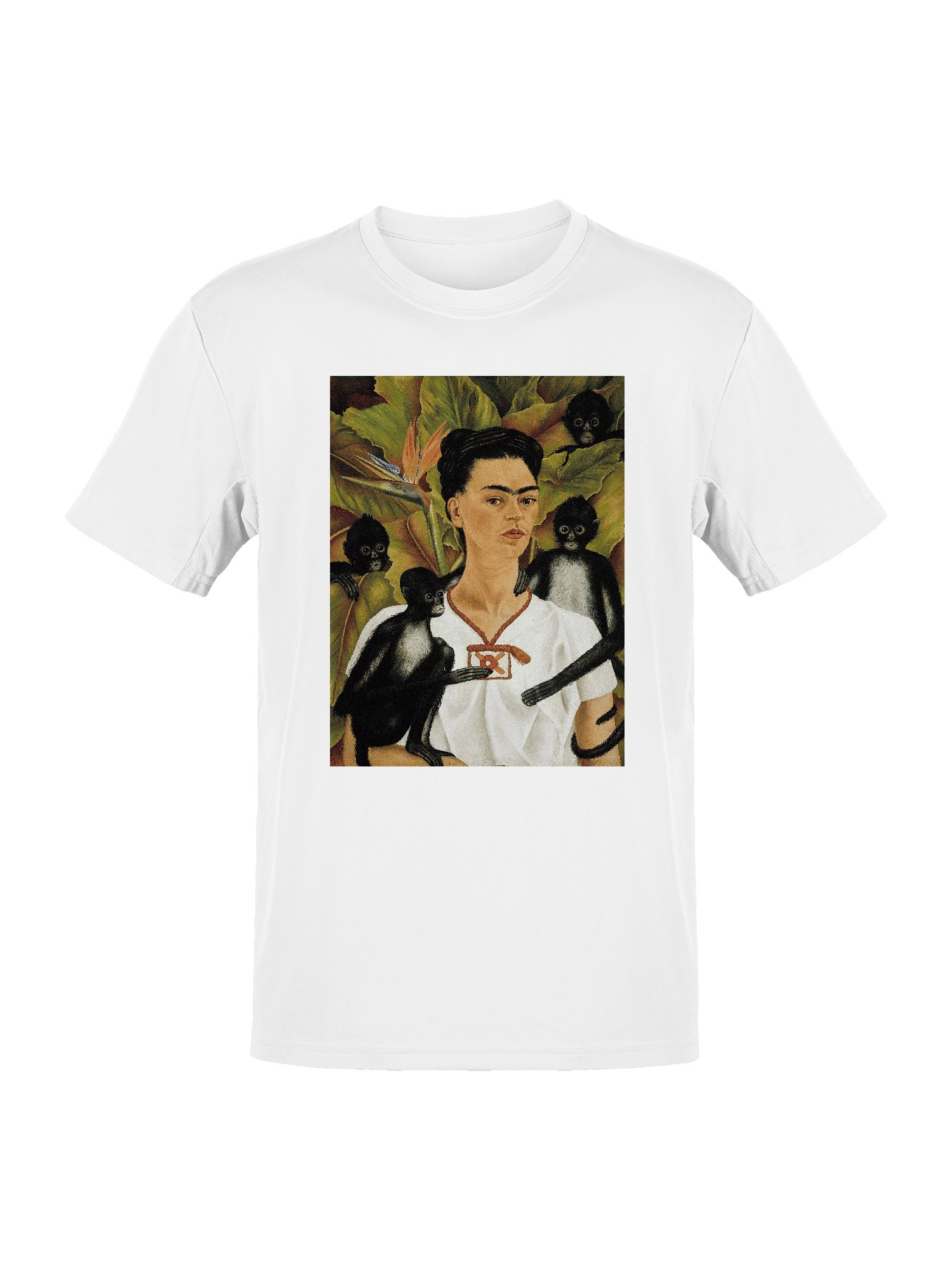 Camiseta para mujer Frida Kahlo mujer con monos en un entorno tropical - Imagen 13 de 15
