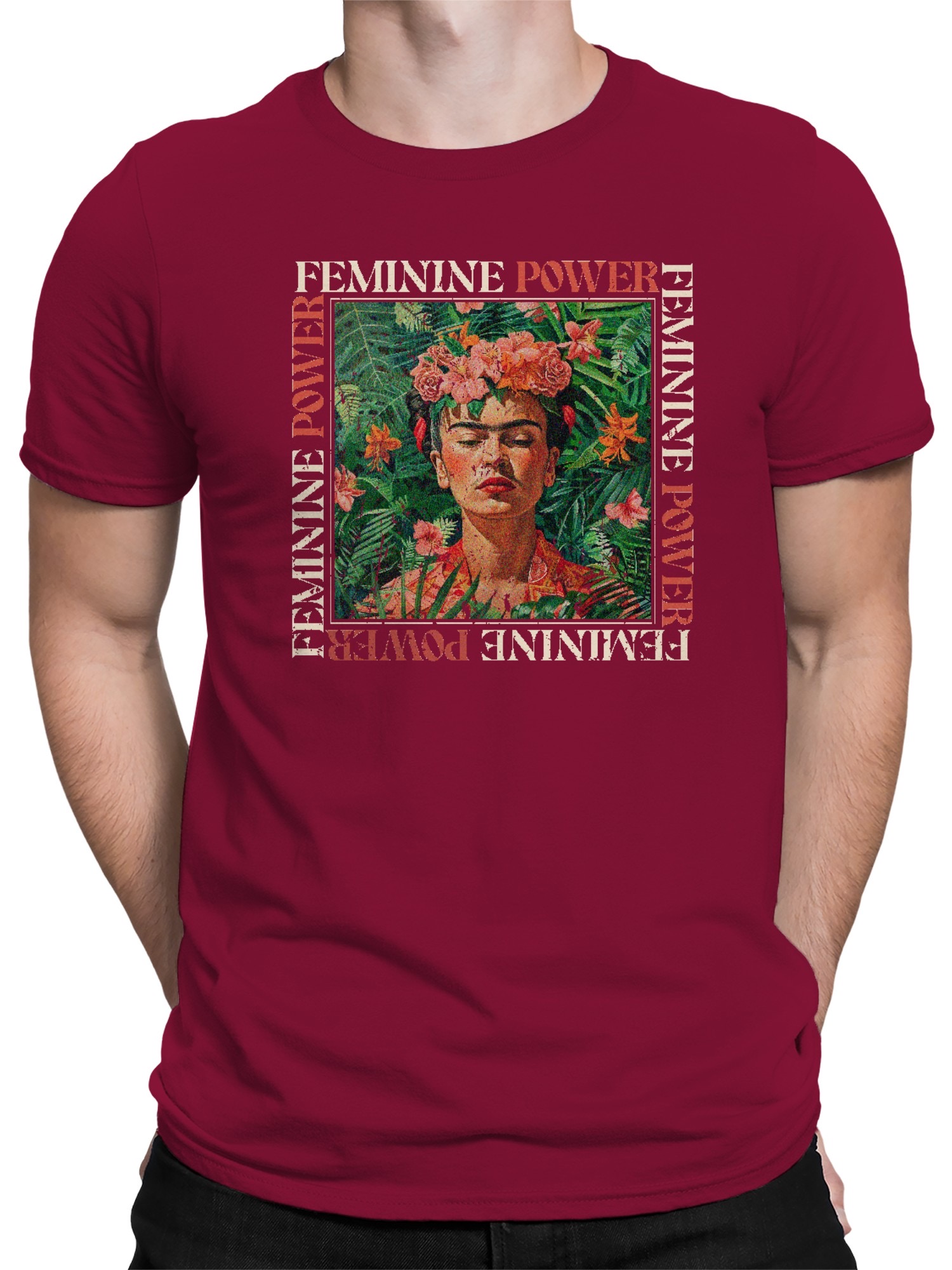 Frida Kahlo Embracing Feminine Power Men's T-shirt - Picture 8 of 12
