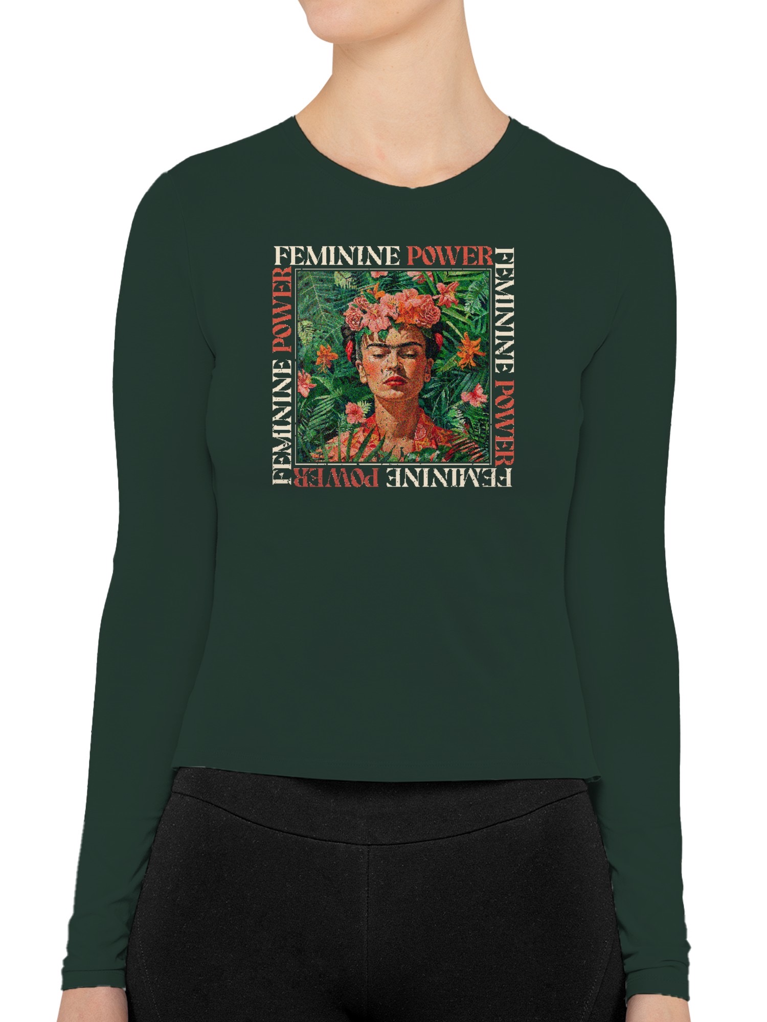 Frida Kahlo Embracing Feminine Power Women's Long Sleeve - Picture 8 of 12