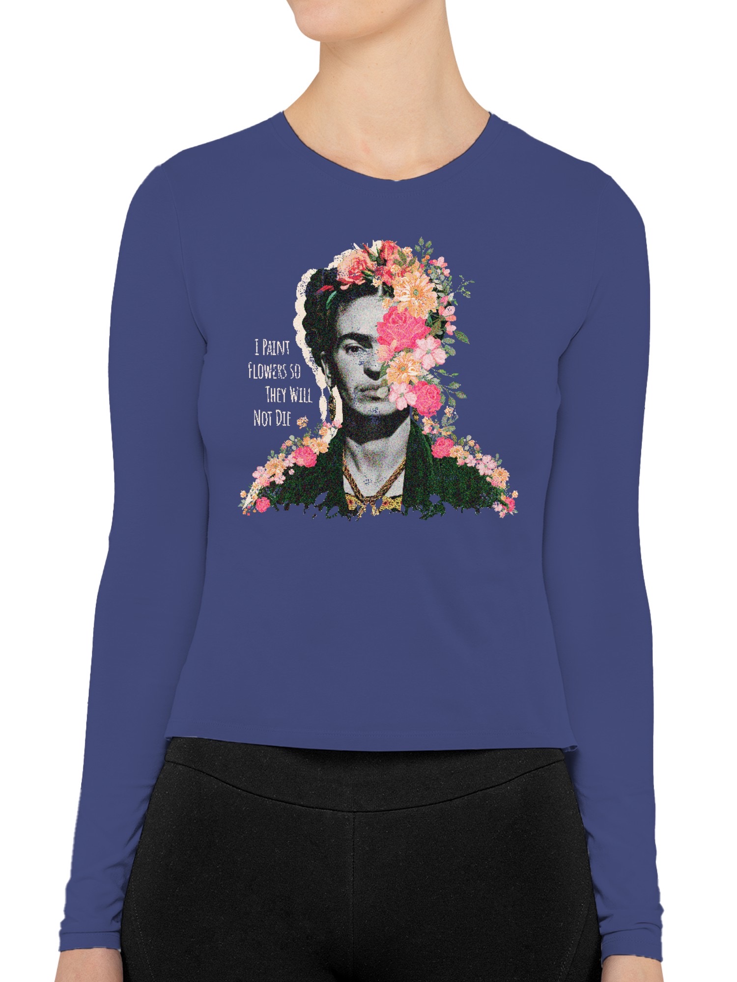 Frida Kahlo Blossoming Artistry Women's Long Sleeve - Picture 11 of 12