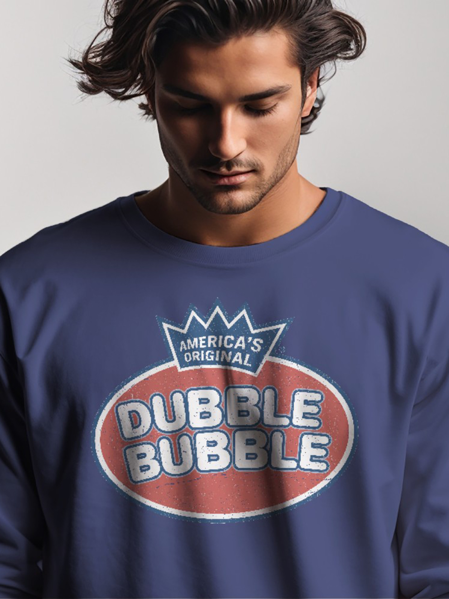 Sudadera para hombre con licencia oficial con diseño de logotipo de burbuja doble - Imagen 8 de 15