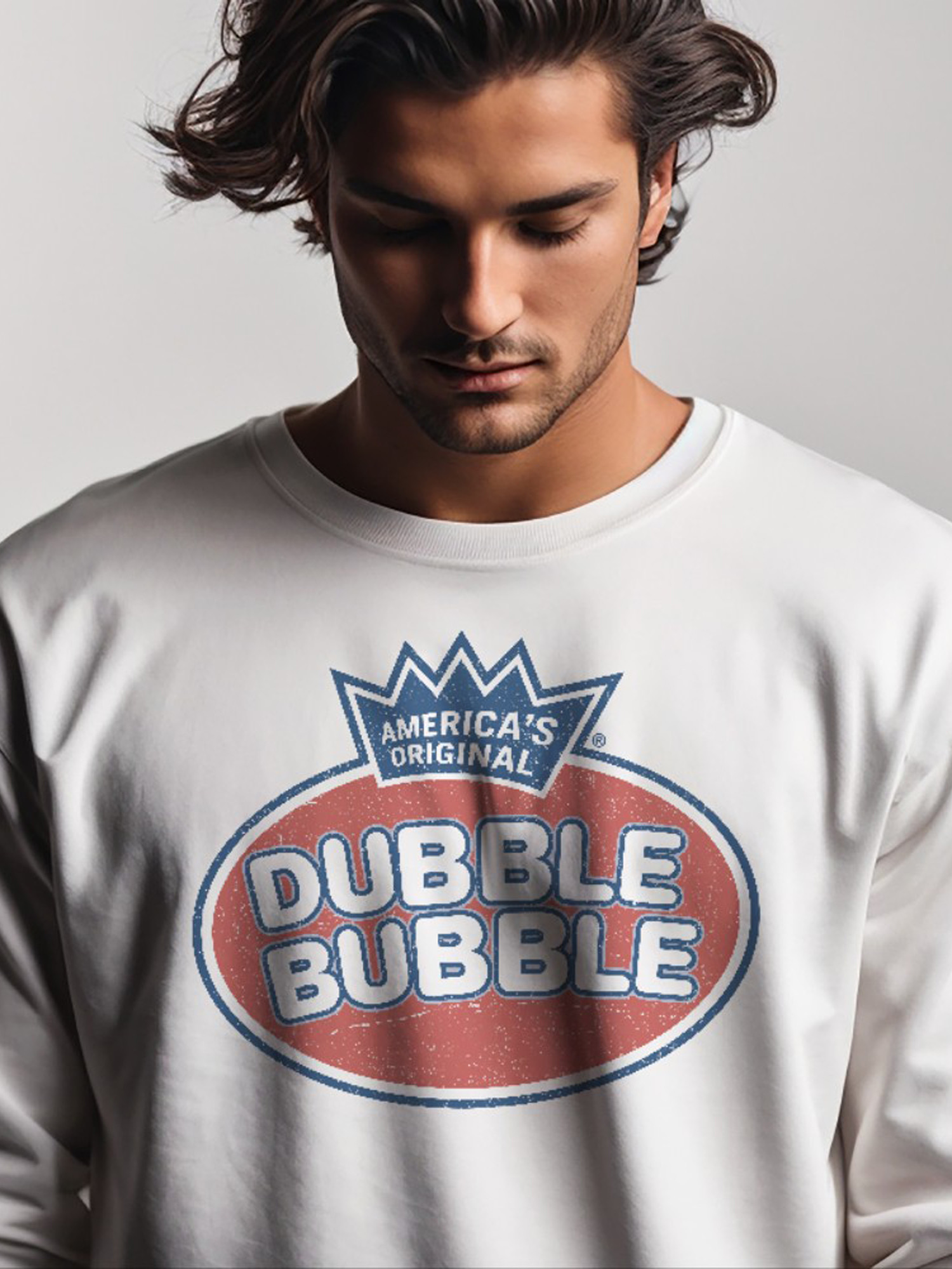 Sudadera para hombre con licencia oficial con diseño de logotipo de burbuja doble - Imagen 14 de 15