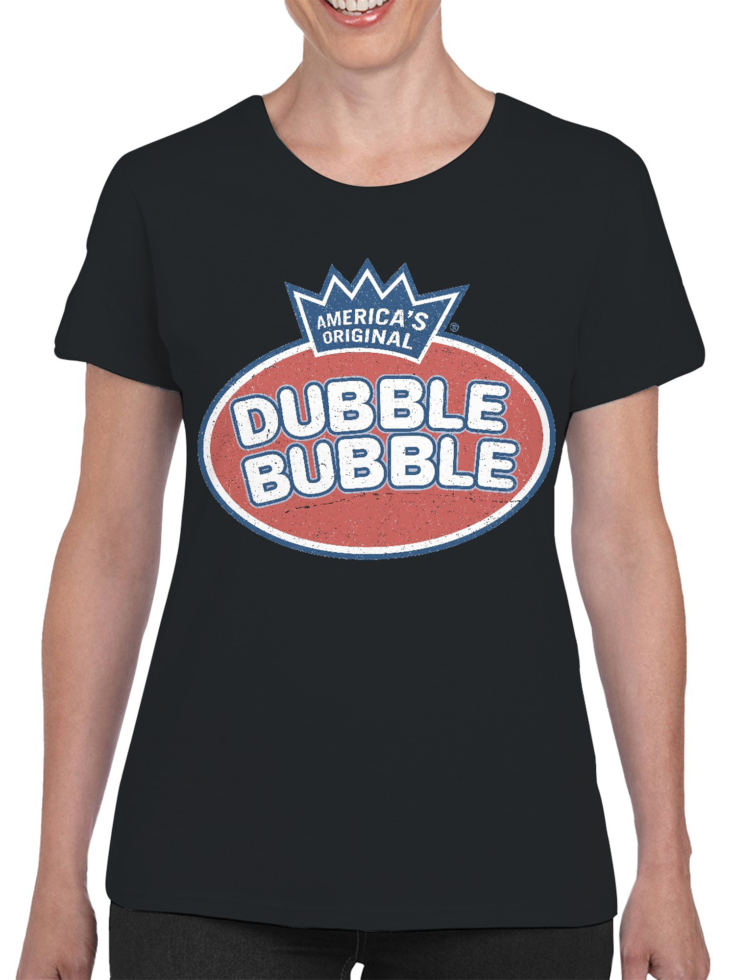 Officially Licensed Dubble Bubble Logo Design Women's T-shirt | eBay
