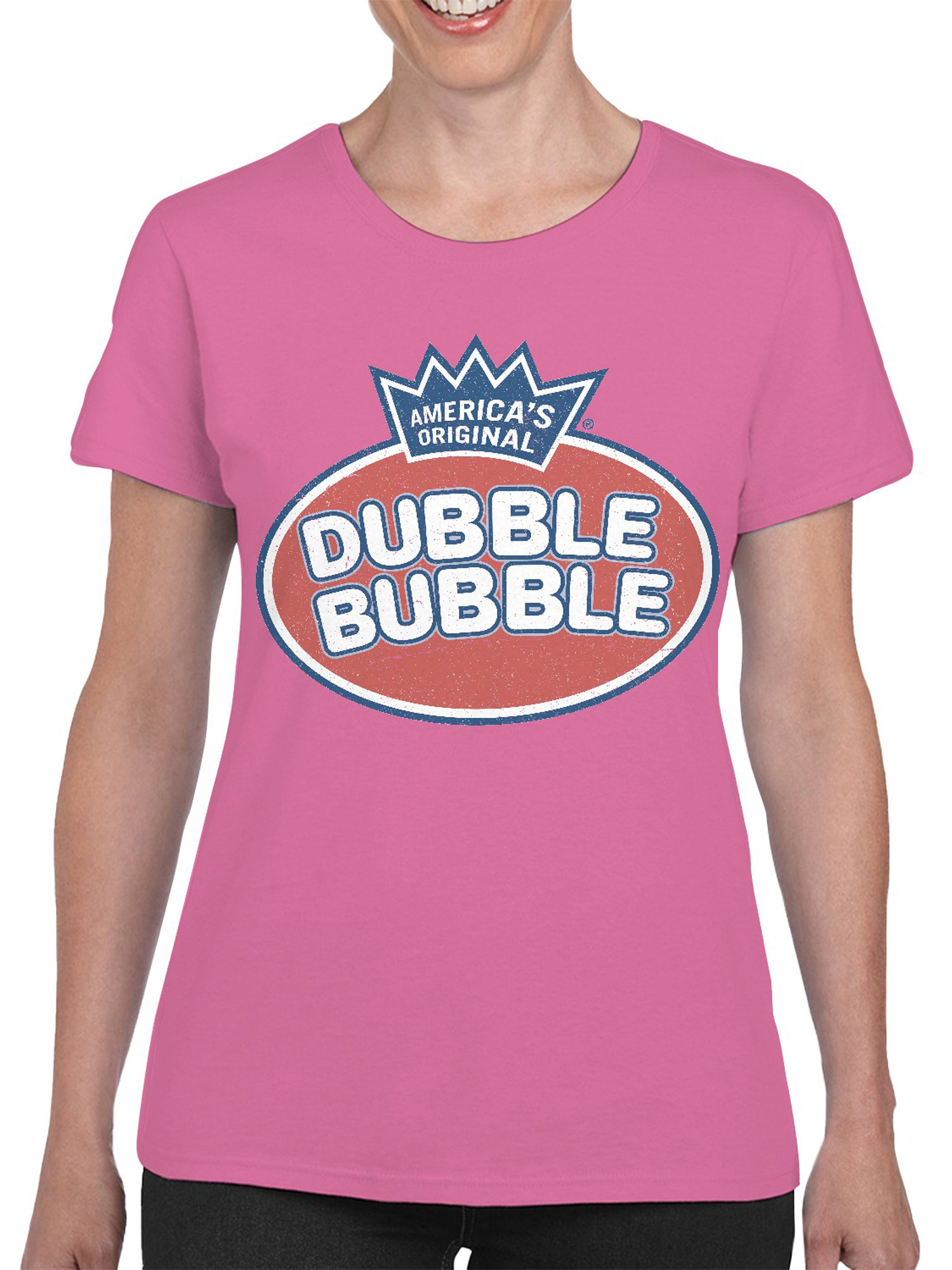 Officially Licensed Dubble Bubble Logo Design Women's T-shirt | eBay