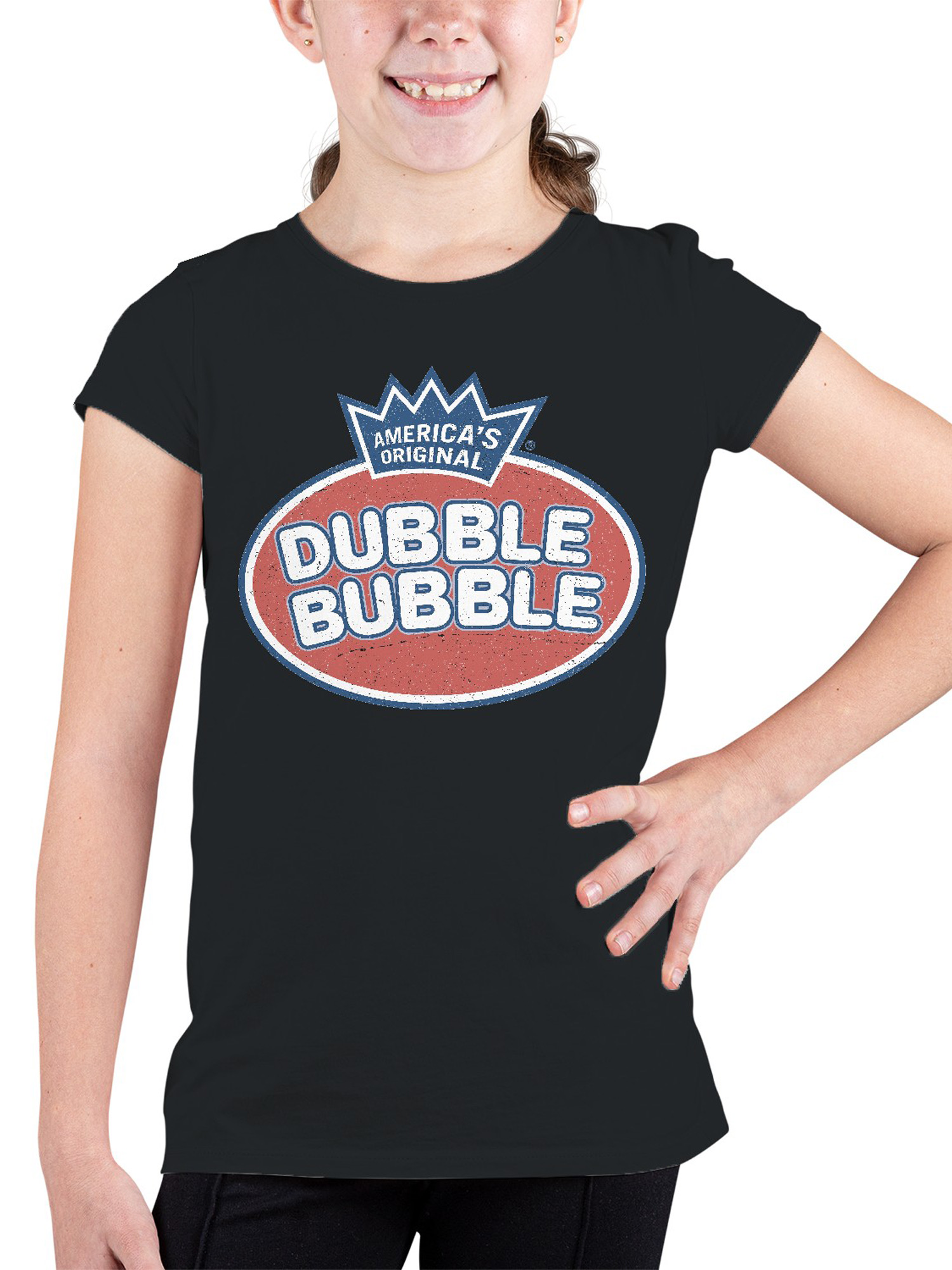 Officially Licensed Dubble Bubble Logo Design Youth's T-shirt - Picture 5 of 18