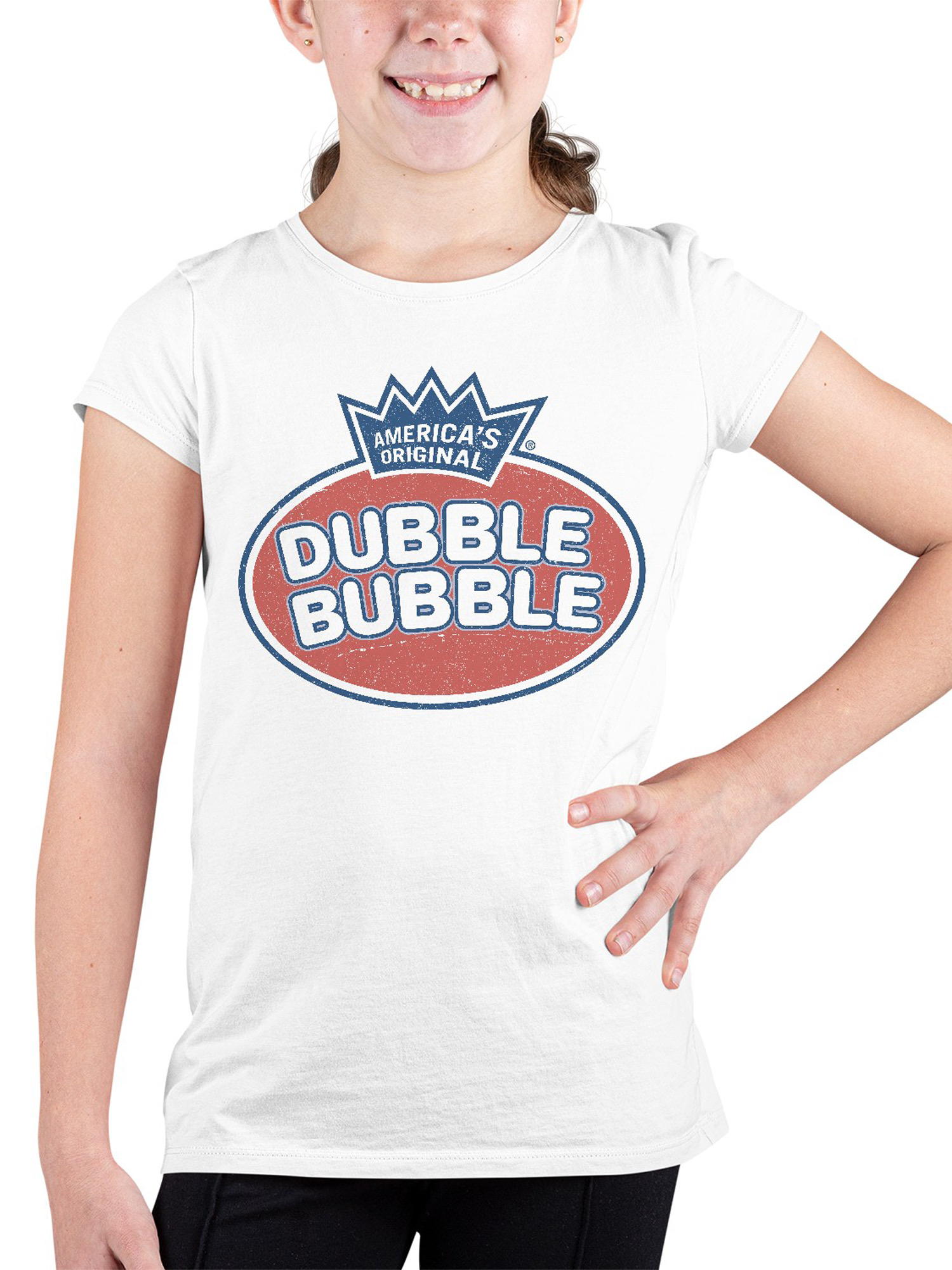 Officially Licensed Dubble Bubble Logo Design Youth's T-shirt - Picture 17 of 18
