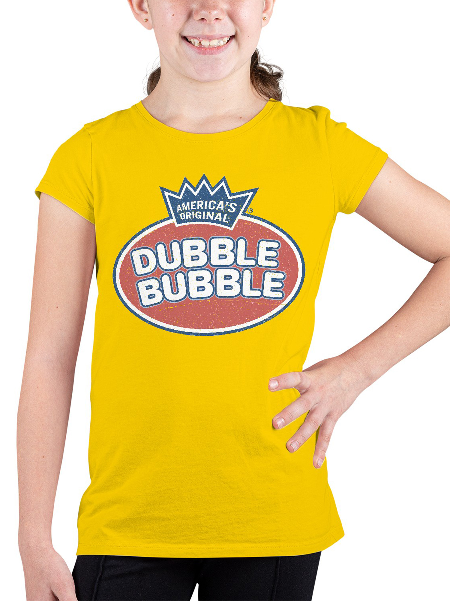 Officially Licensed Dubble Bubble Logo Design Youth's T-shirt - Picture 8 of 18