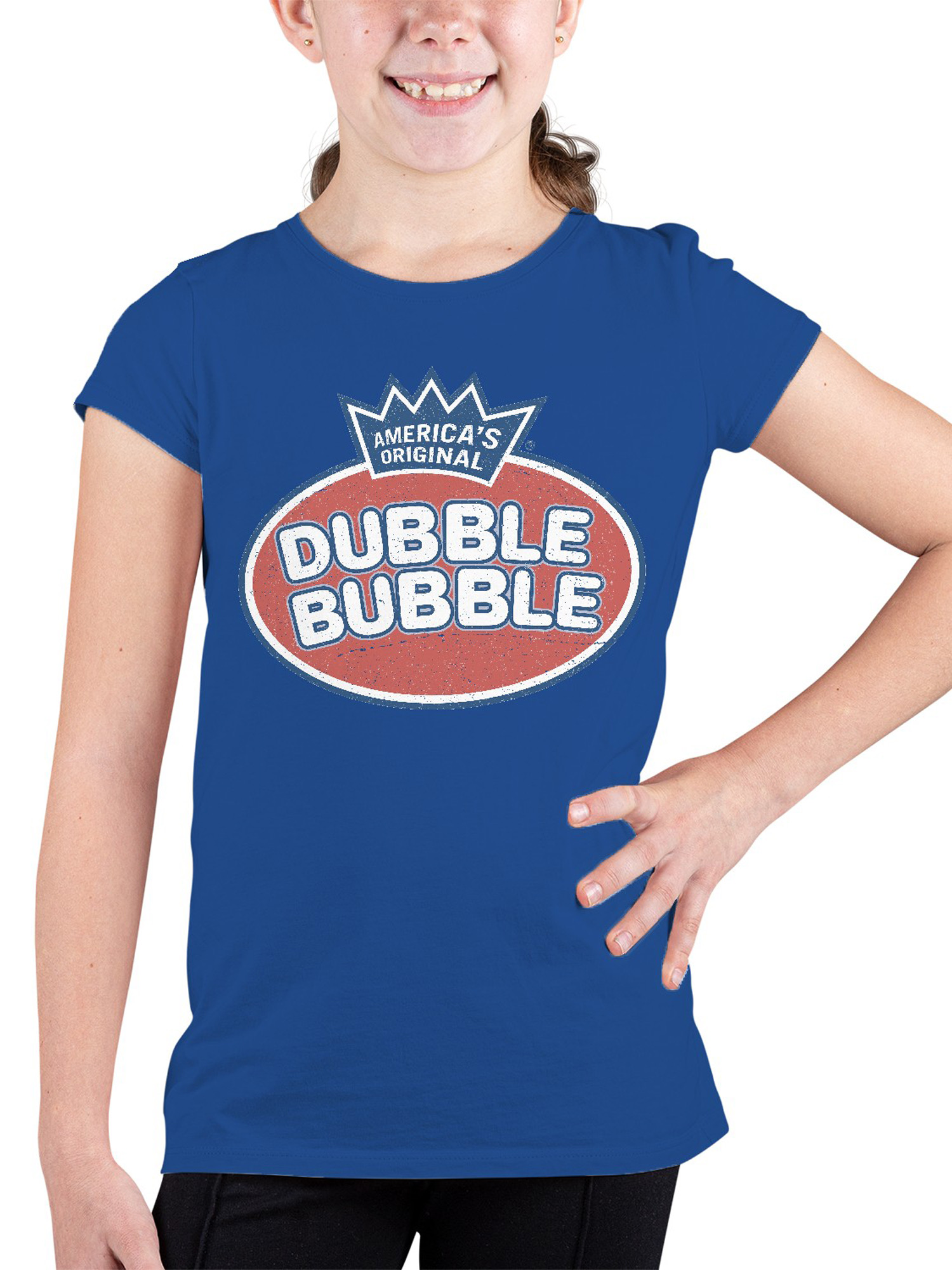 Officially Licensed Dubble Bubble Logo Design Youth's T-shirt - Picture 14 of 18