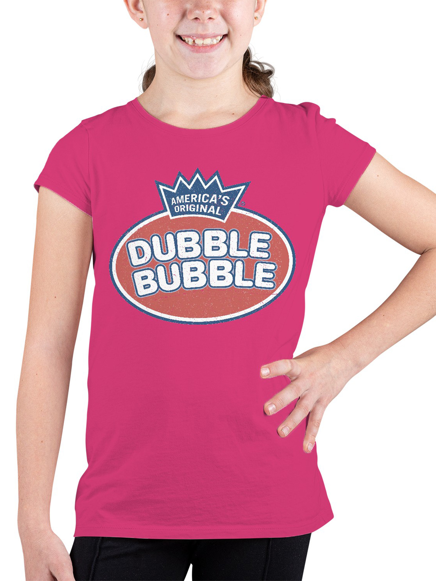 Officially Licensed Dubble Bubble Logo Design Youth's T-shirt - Picture 11 of 18