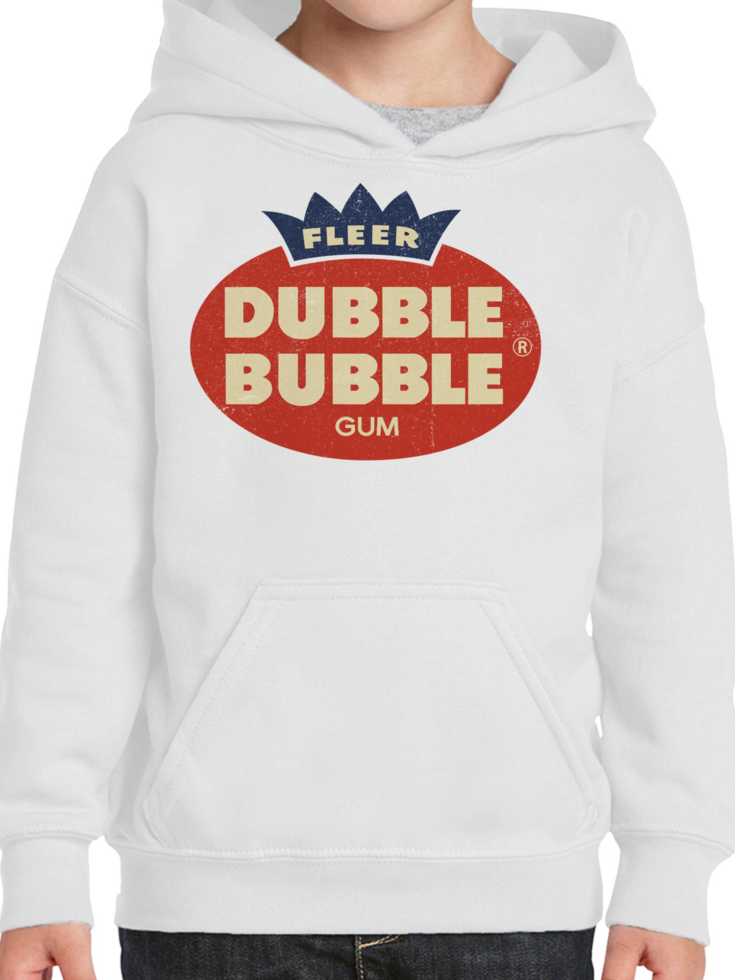 Officially Licensed Dubble Bubble Classic Gum Logo Youth's Hoodie - Picture 11 of 12