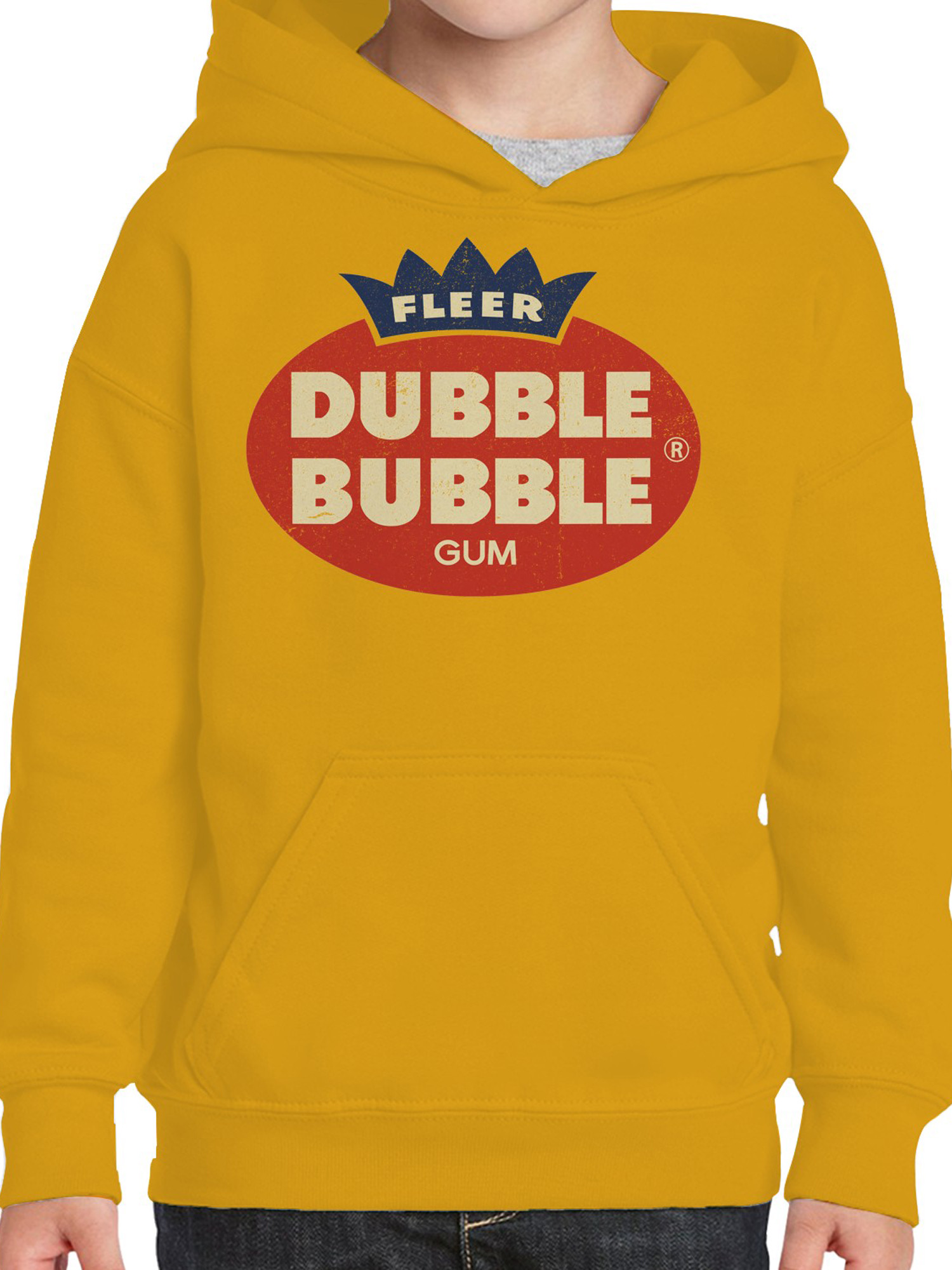 Officially Licensed Dubble Bubble Classic Gum Logo Youth's Hoodie - Picture 8 of 12