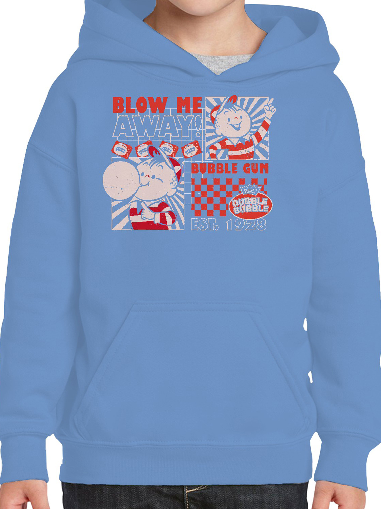 Felpa con cappuccio con licenza ufficiale Dubble Bubble Retro Gum Artwork Youth's - Foto 8 di 9