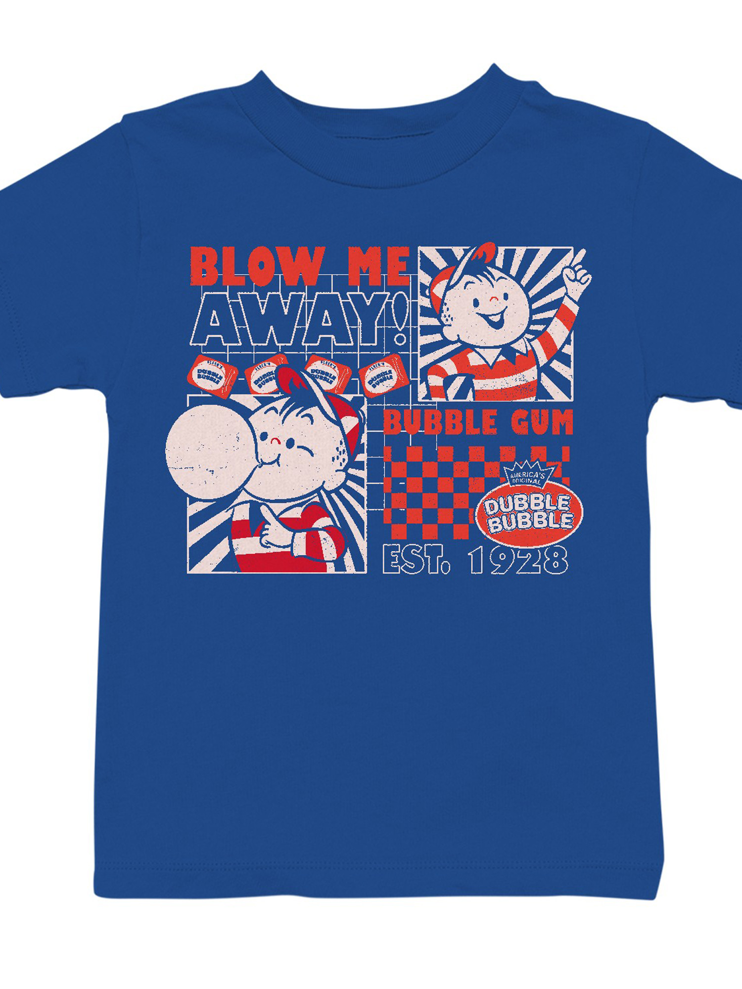 Camiseta juvenil con licencia oficial doble burbuja retro obra de arte de goma - Imagen 7 de 9