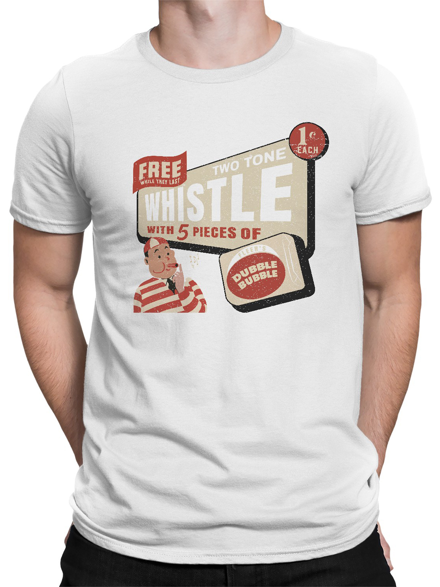 Offiziell lizenziertes Dubble Bubble Retro Pfeife Werbung Herren T-Shirt - Bild 17 von 18