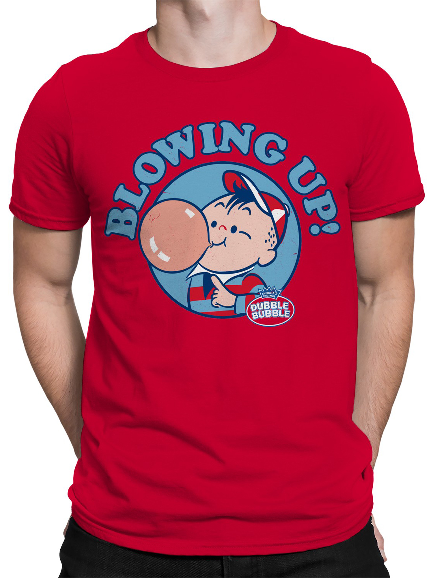Officially Licensed Dubble Bubble Blowing Up with Men's T-shirt - Picture 11 of 18