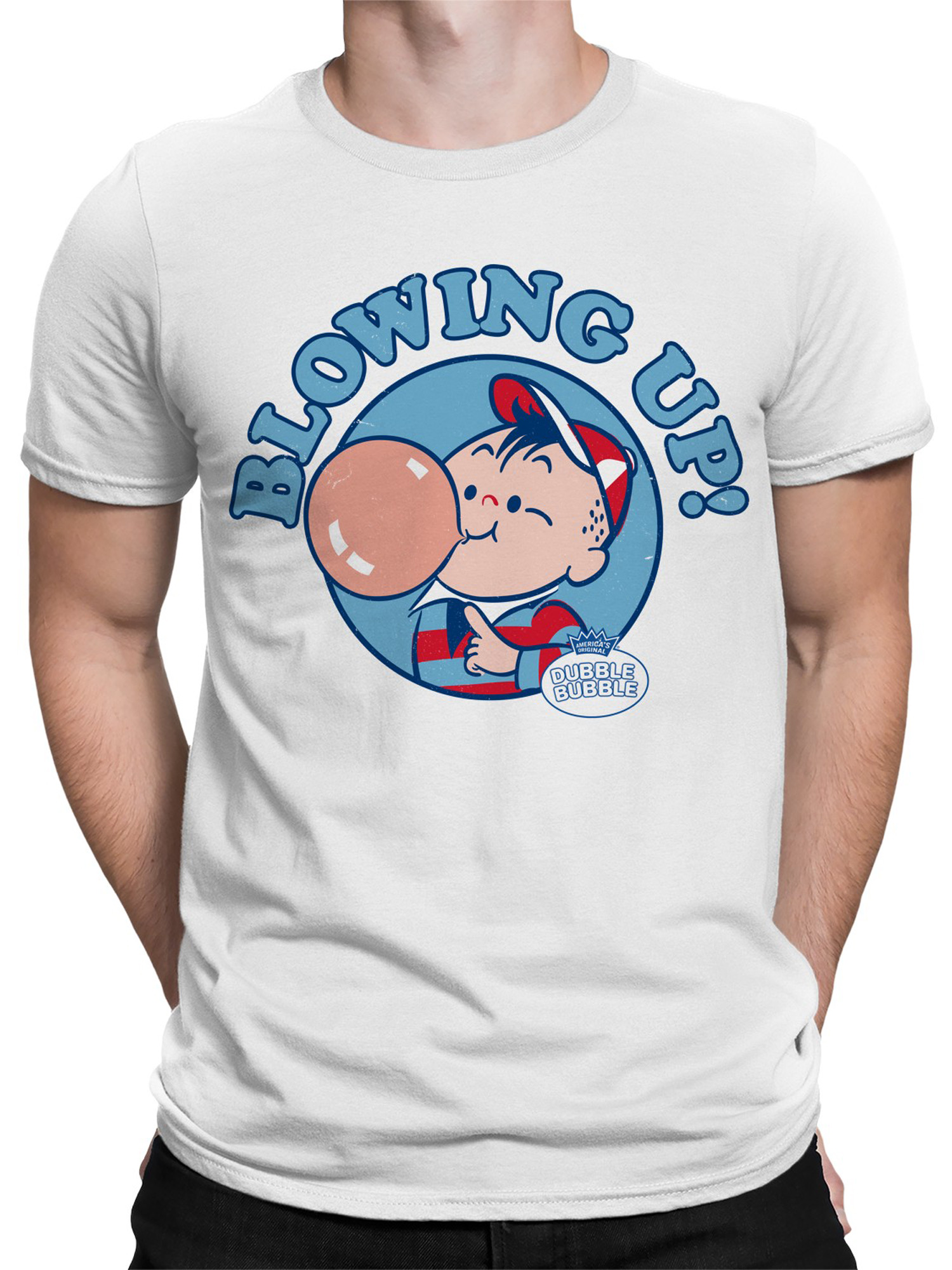 Officially Licensed Dubble Bubble Blowing Up with Men's T-shirt - Picture 17 of 18